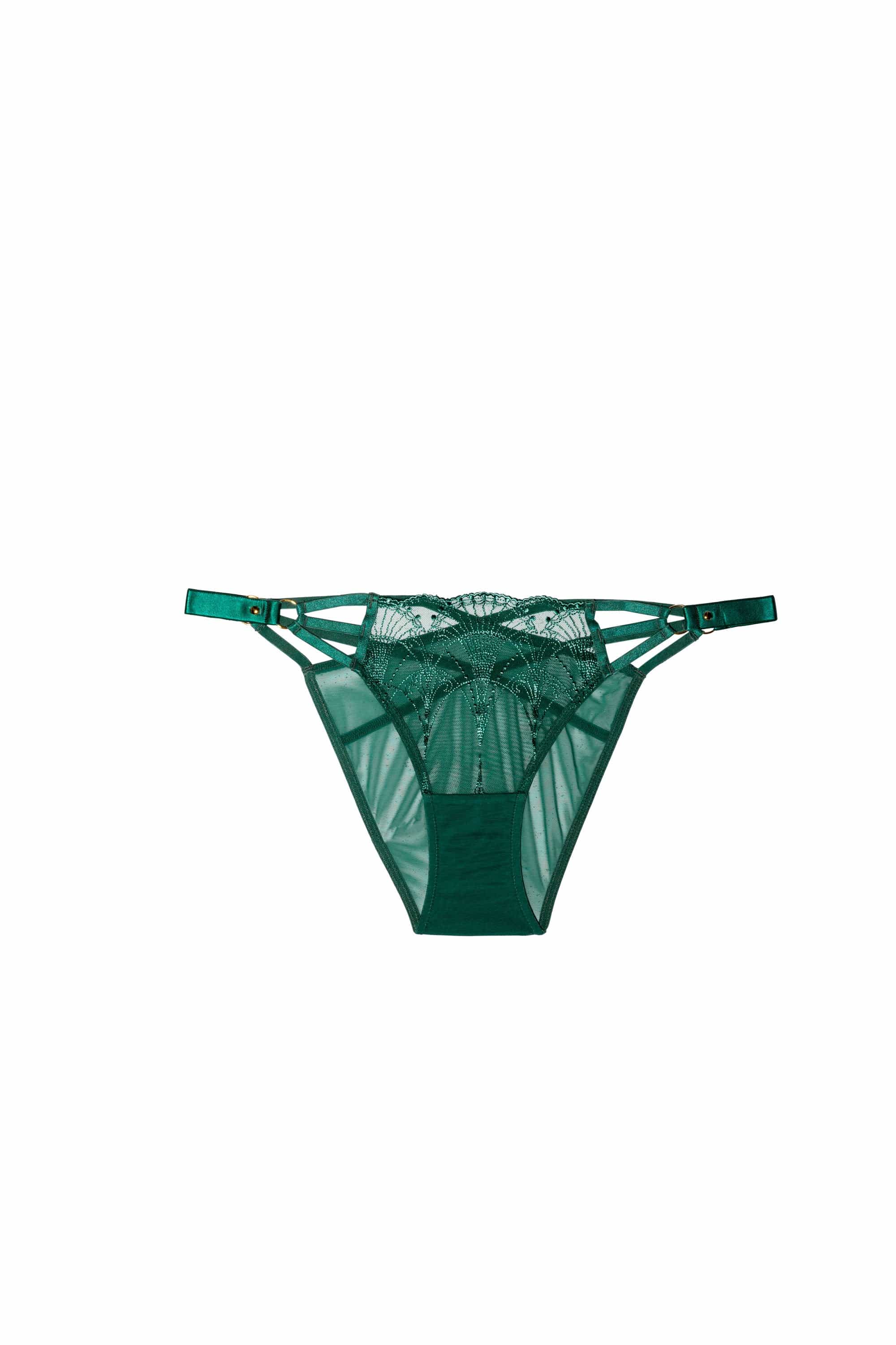 Pippa Forest Green Deco Embroidered Brief、mySite、bengalsvssteelers