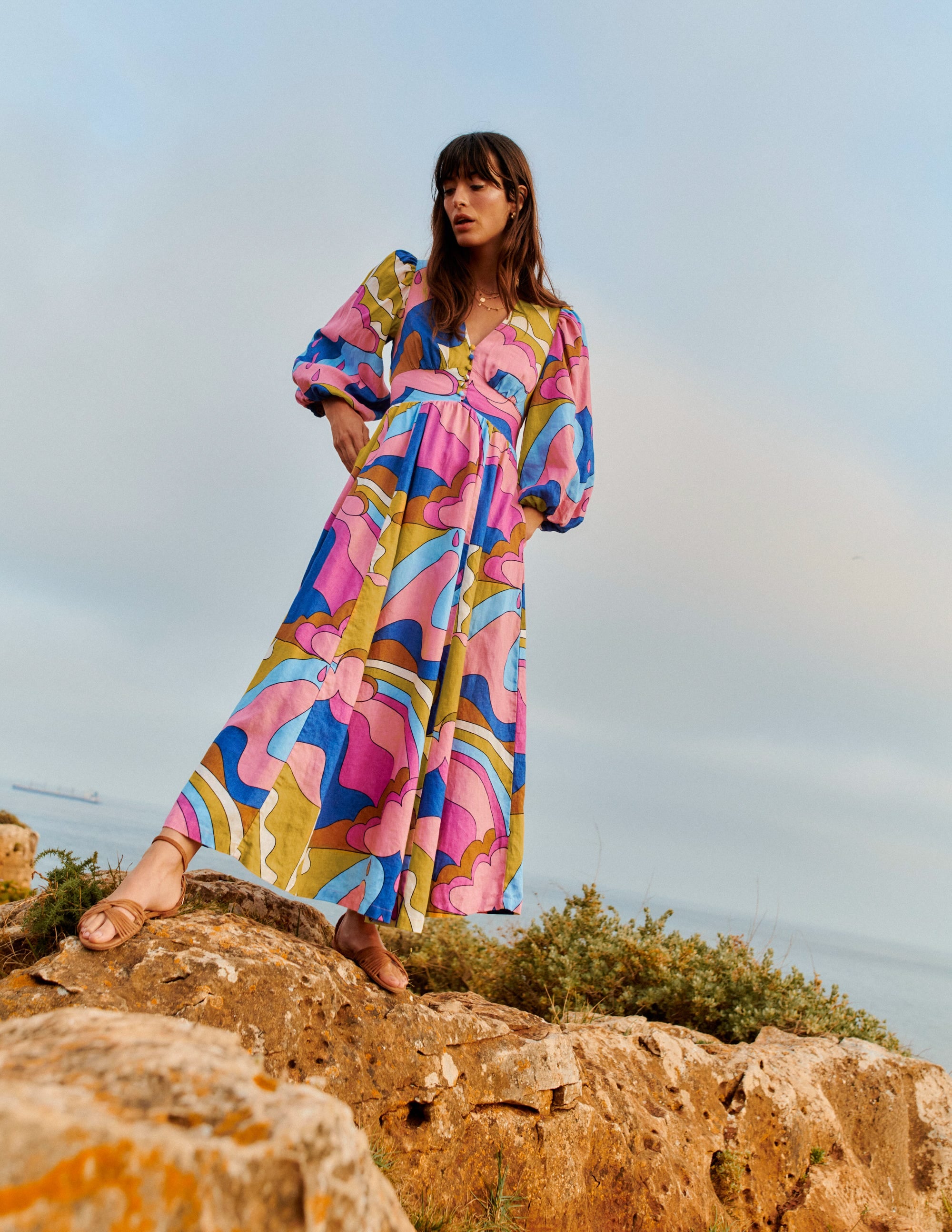  Lola Blouson Maxi Dress-Orchid Smoke, Sunshine、mySite、ashleygrahame