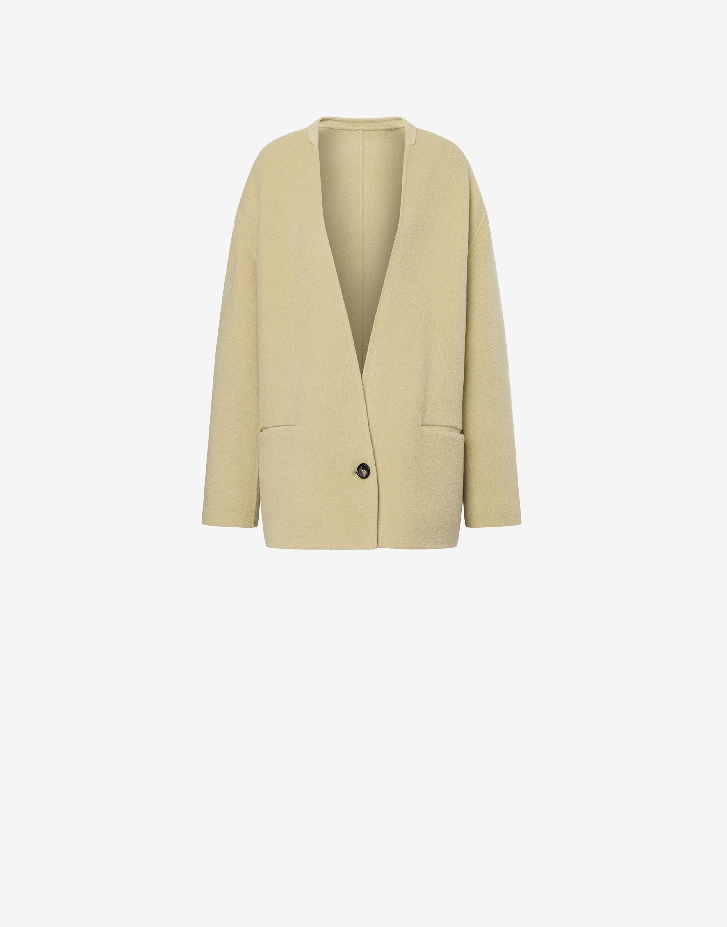 Giacca lunga in panno di lana double、mySite、aoinhome