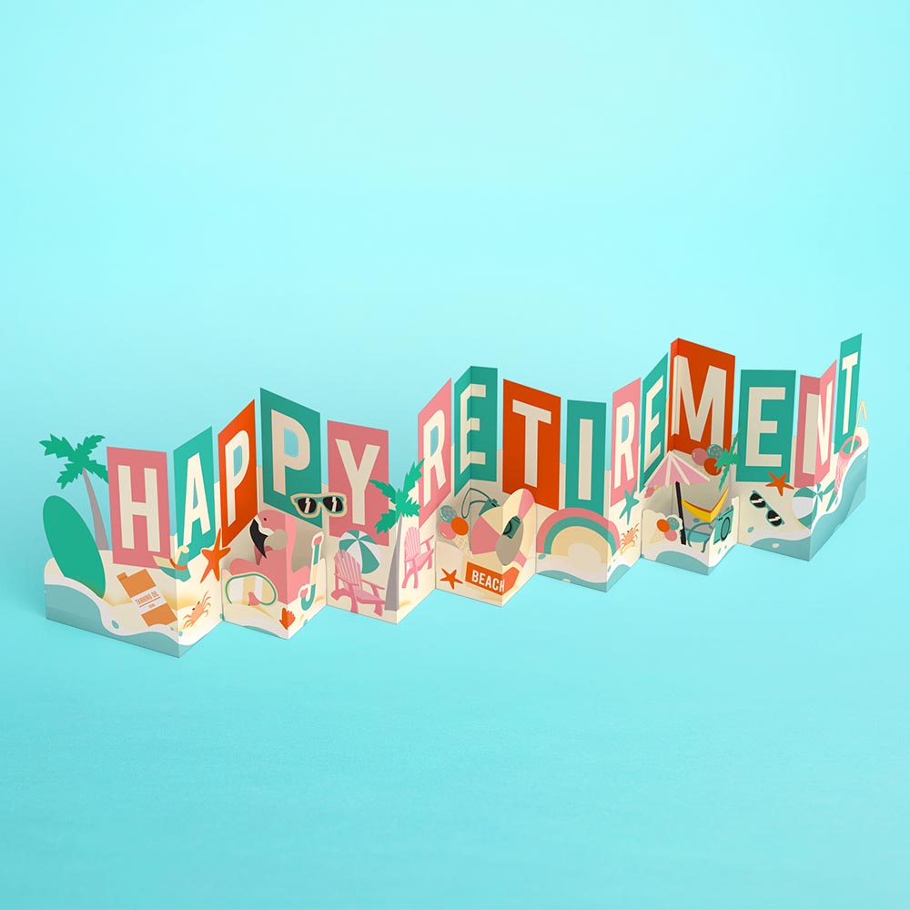 Happy Retirement Loooooong Card™ (Expands to 2 feet)、mySite、solidvoid