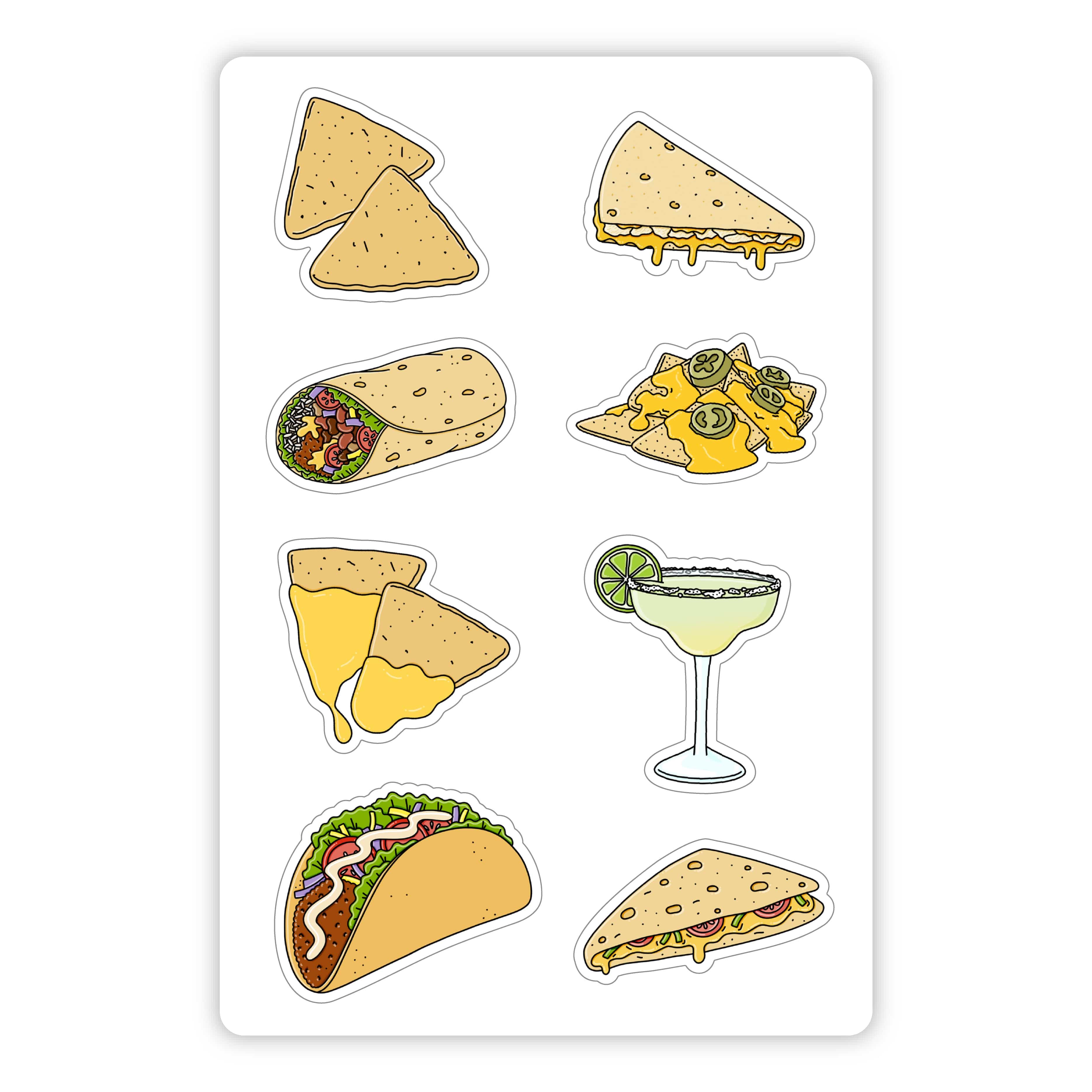  Mexican Food Mini Sticker Sheet、mySite、ghnorth