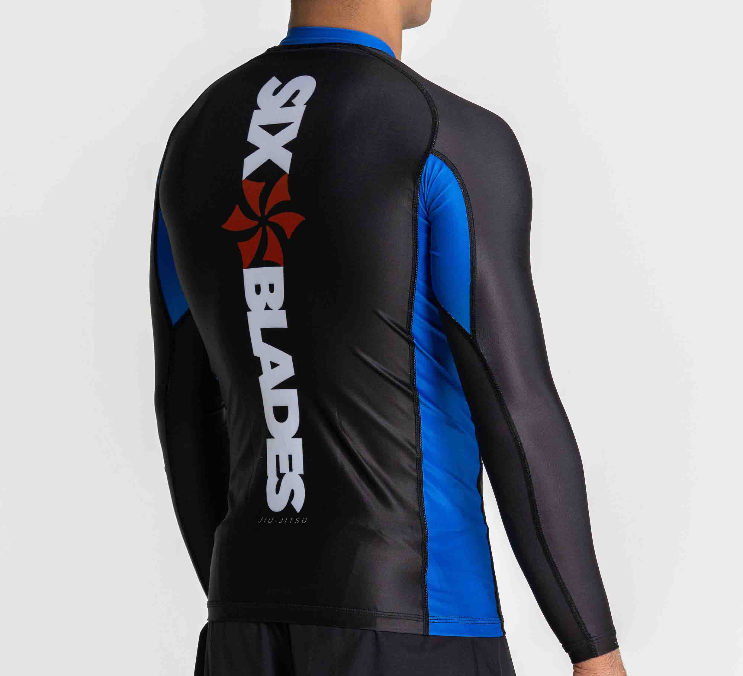 Six Blades Long Sleeve Rashguard Blue、mySite、gigharbornorthrealestate