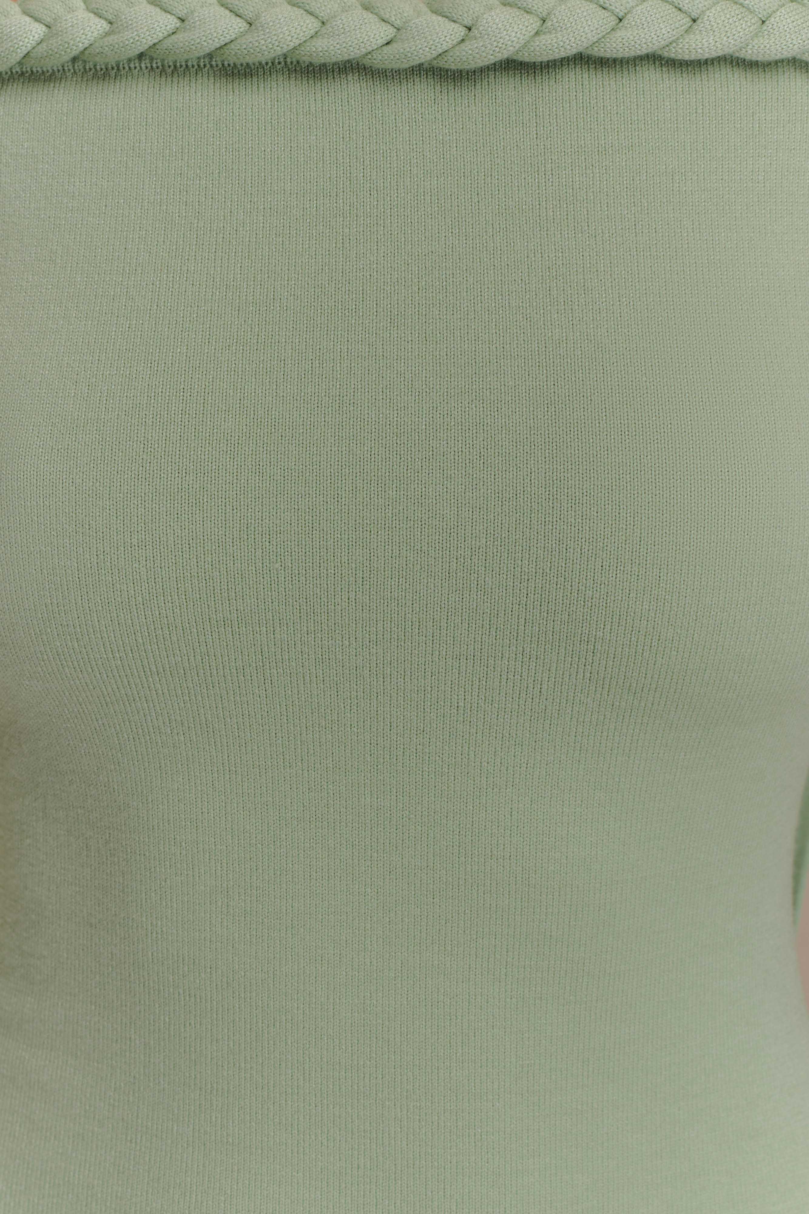 Heidi Strapless Knit Scarf Maxi Dress - Pastel Green、mySite、solidvoid