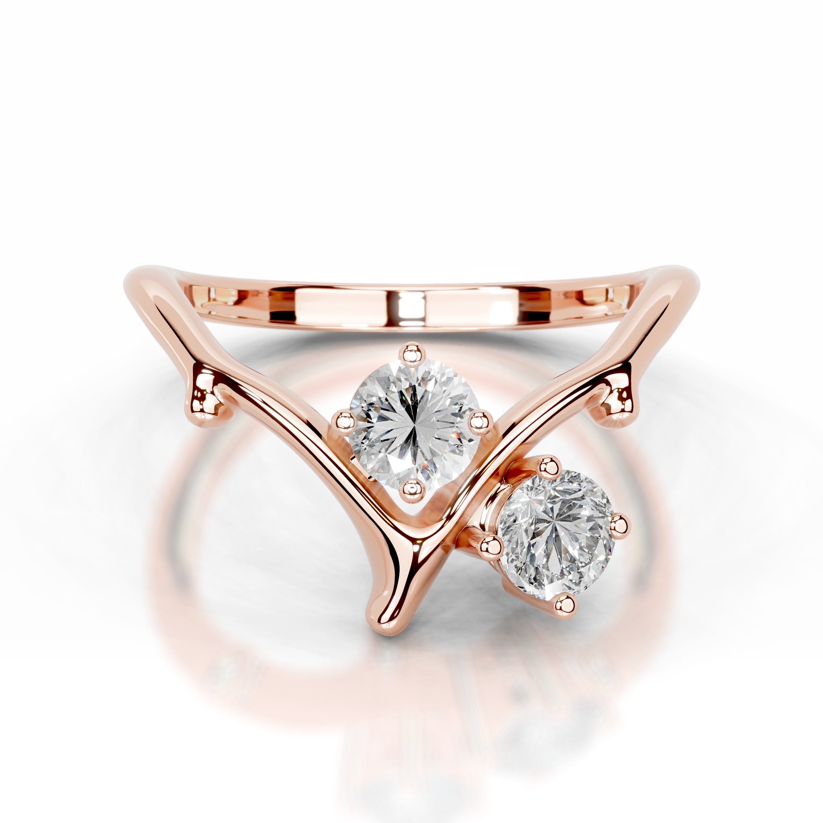 Botanical Brilliance Lab Grown Diamond Ring - 14K Rose Gold、mySite、hinf8tx79
