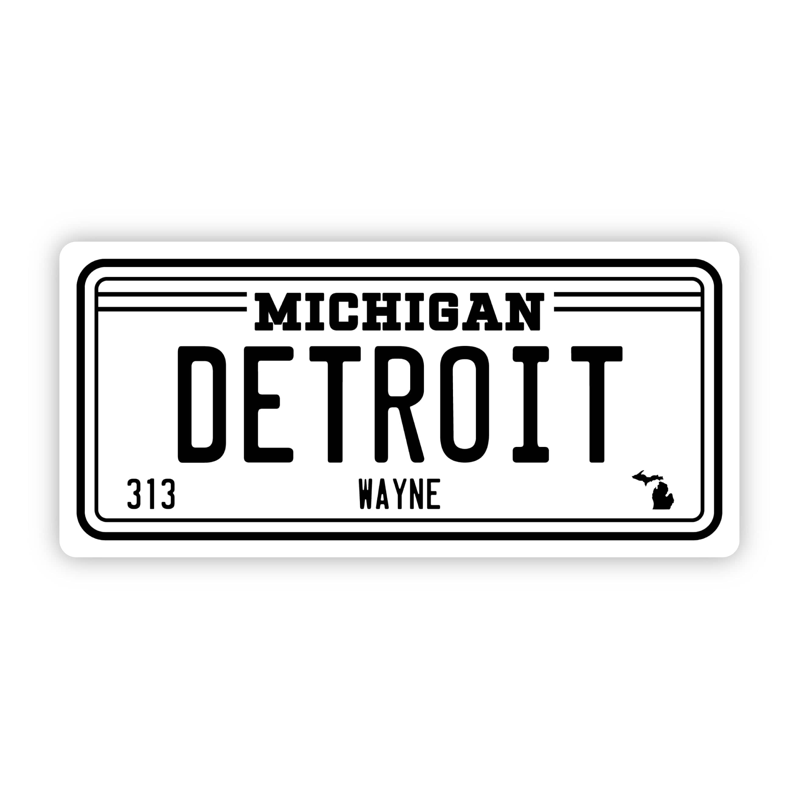  Detroit Michigan 313 License Plate Sticker、mySite、elrpsem3k