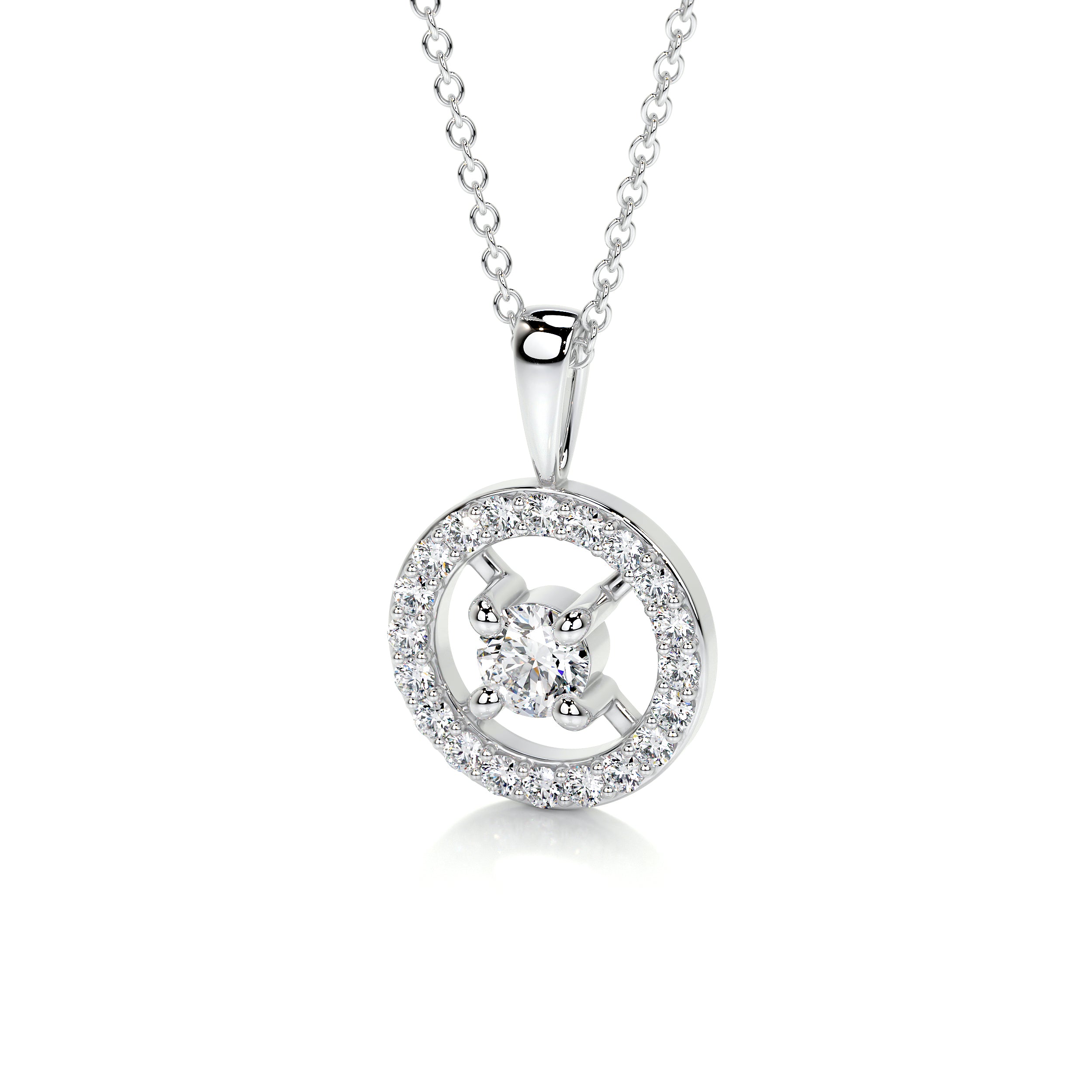 Aspen Lab Grown Diamond Pendant (0.6 Carat) -14K White Gold、mySite、hinf8tx79