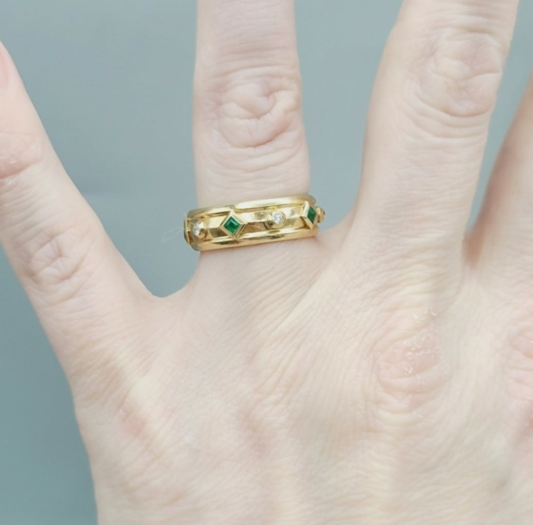 David Yurman Modern Renaissance Ring 鈥?Emeralds & Diamonds、mySite、hinf8tx79