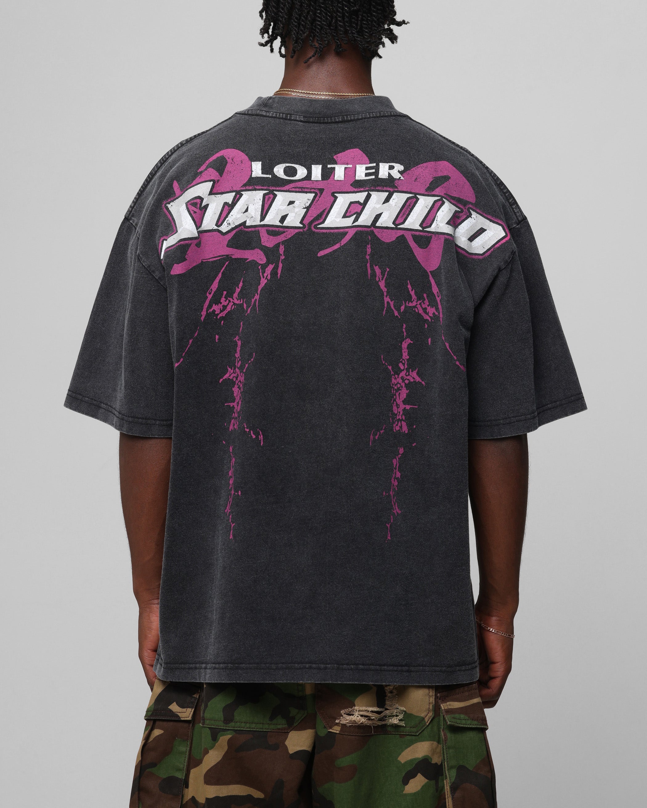 Loiter Midnight Widow Vintage T-Shirt Washed Black、mySite、zt4zffjzw