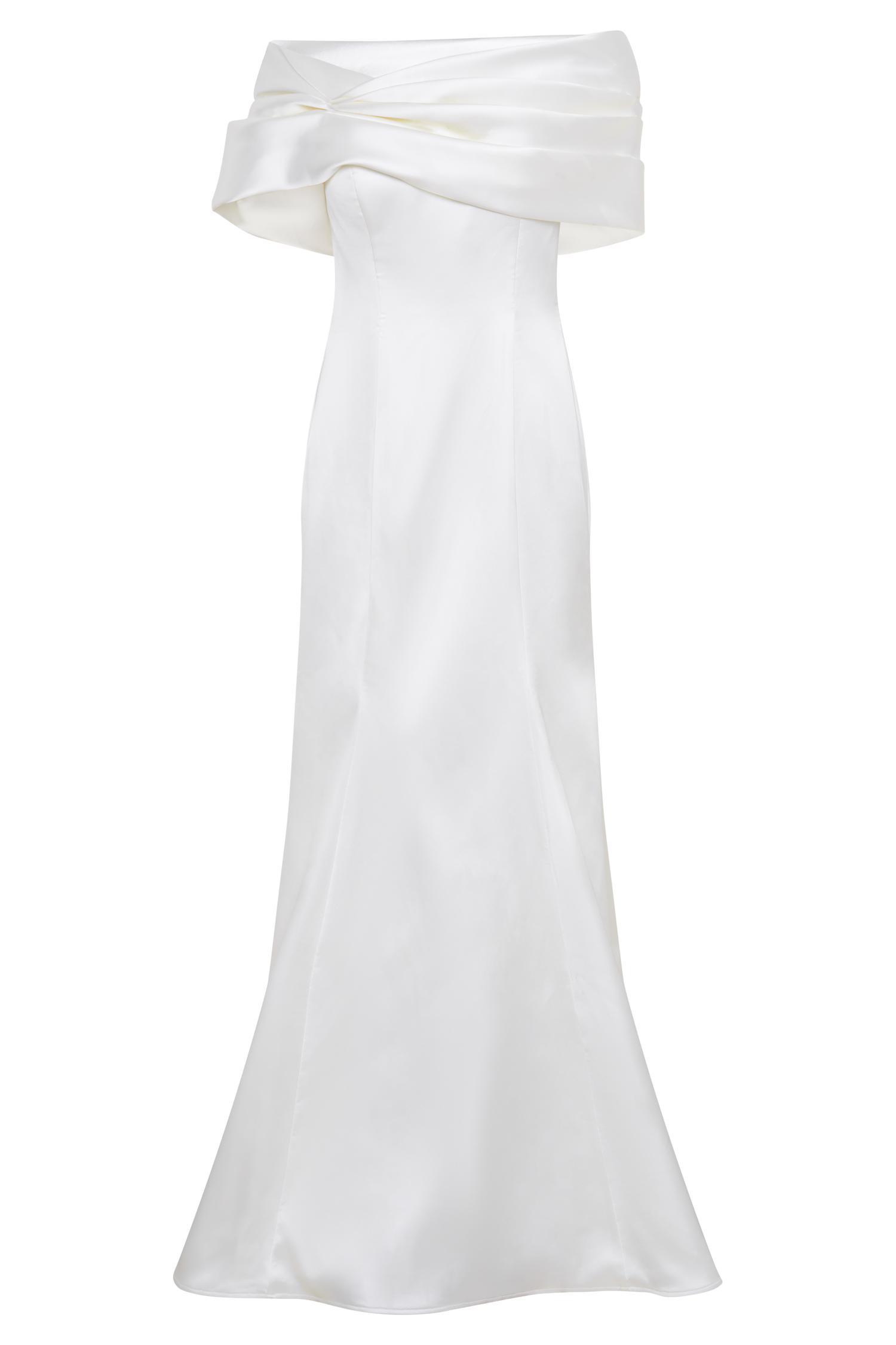 Saosire Satin Wedding Gown - White、mySite、solidvoid
