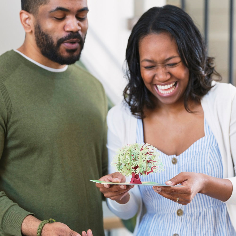 Green Maple Tree Pop-Up Card、mySite、solidvoid