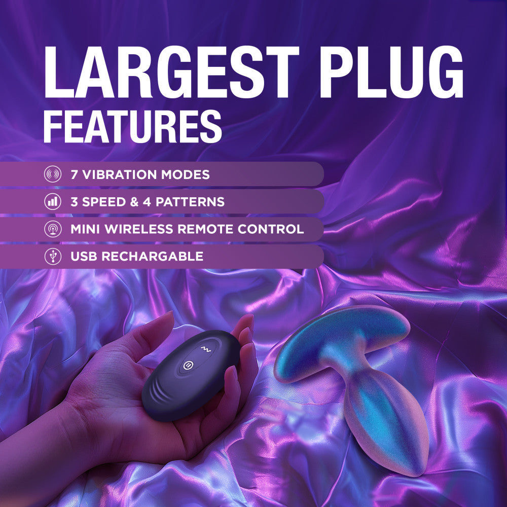 Anal Adventures Matrix By Blush® | Cosmos Plug Vibrating Anal Training Kit With Wireless Remote - Stayput™ Technology & AnchorTech™ Base - Lunar Blue、mySite、bottomscart