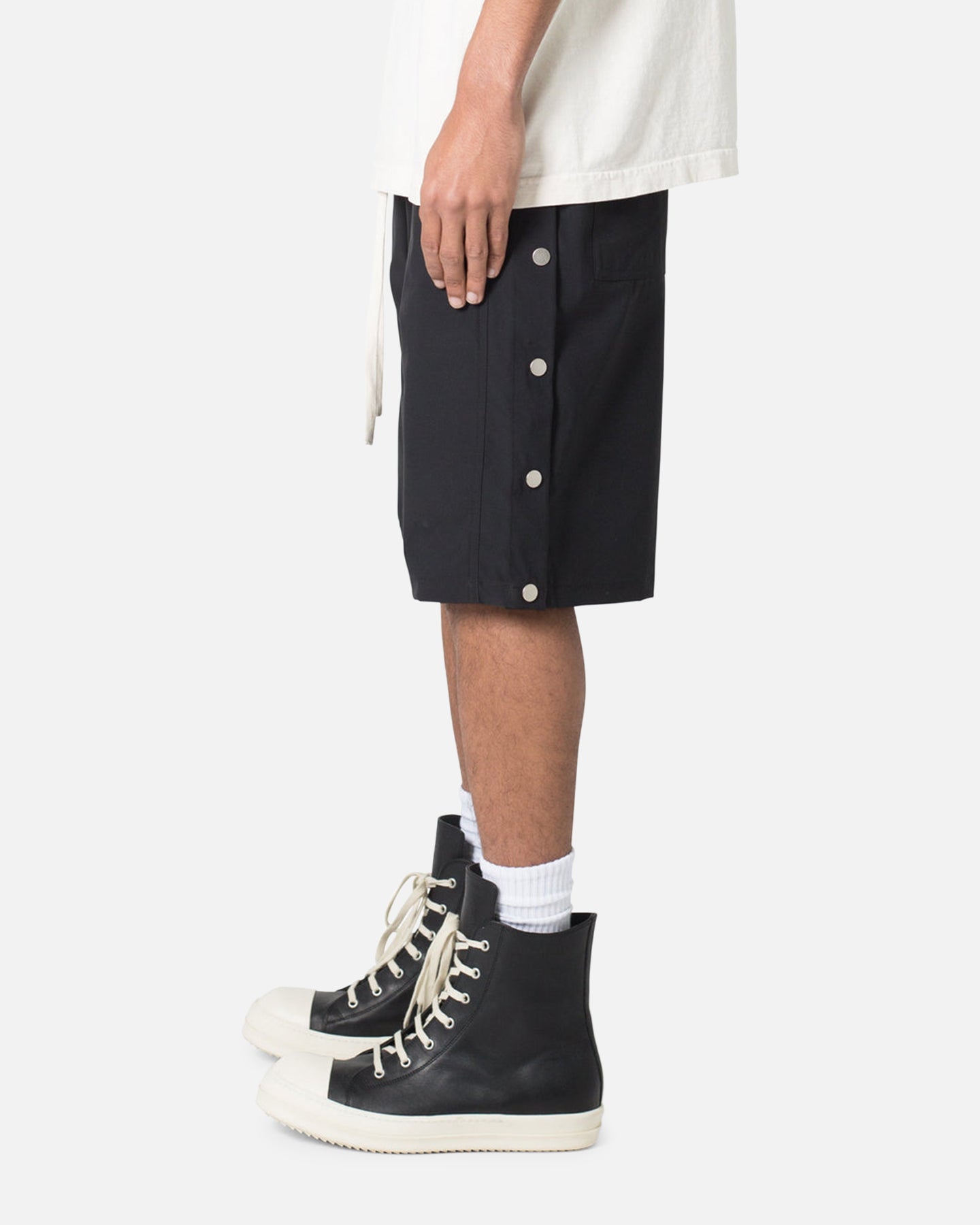 MNML Side Snap Nylon Shorts Black、mySite、zt4zffjzw