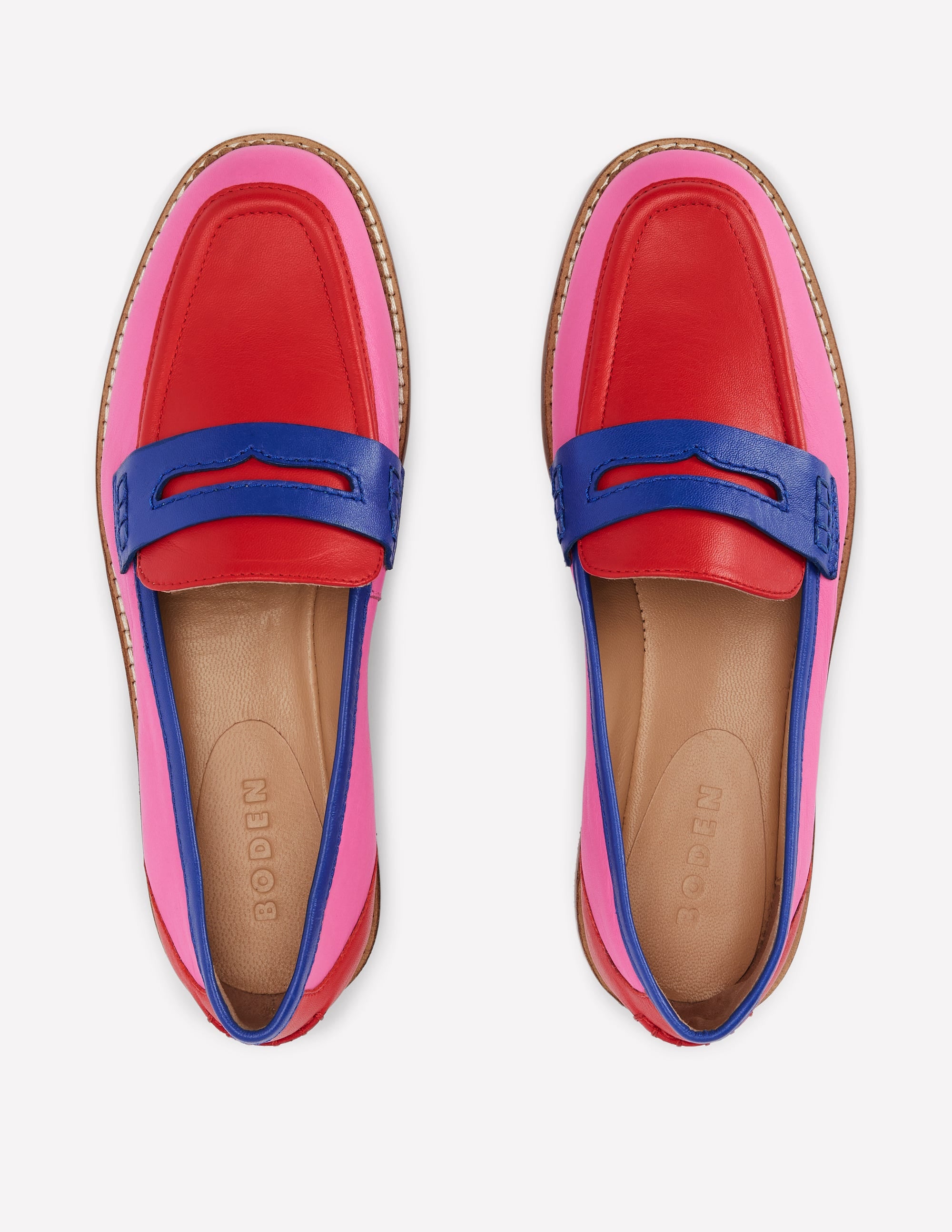  Nya Structured Penny Loafer-Multi Colourblock、mySite、ashleygrahame