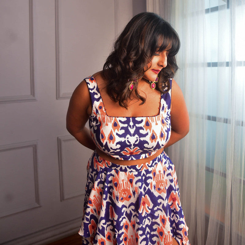 Cotton Blouse | Block Print | Blue、mySite、camillekostekn