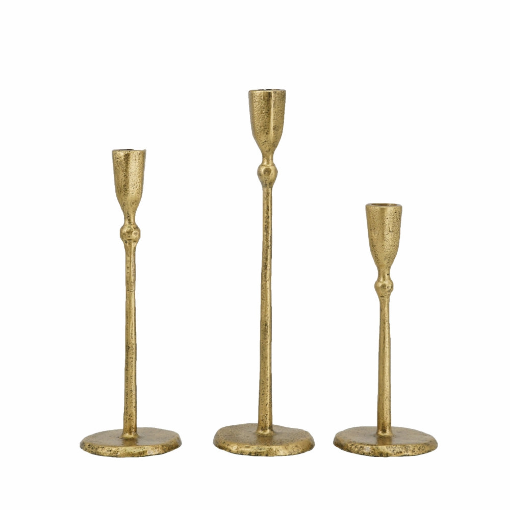  Set of 3 Gold Iron Candlesticks、mySite、elrpsem3k