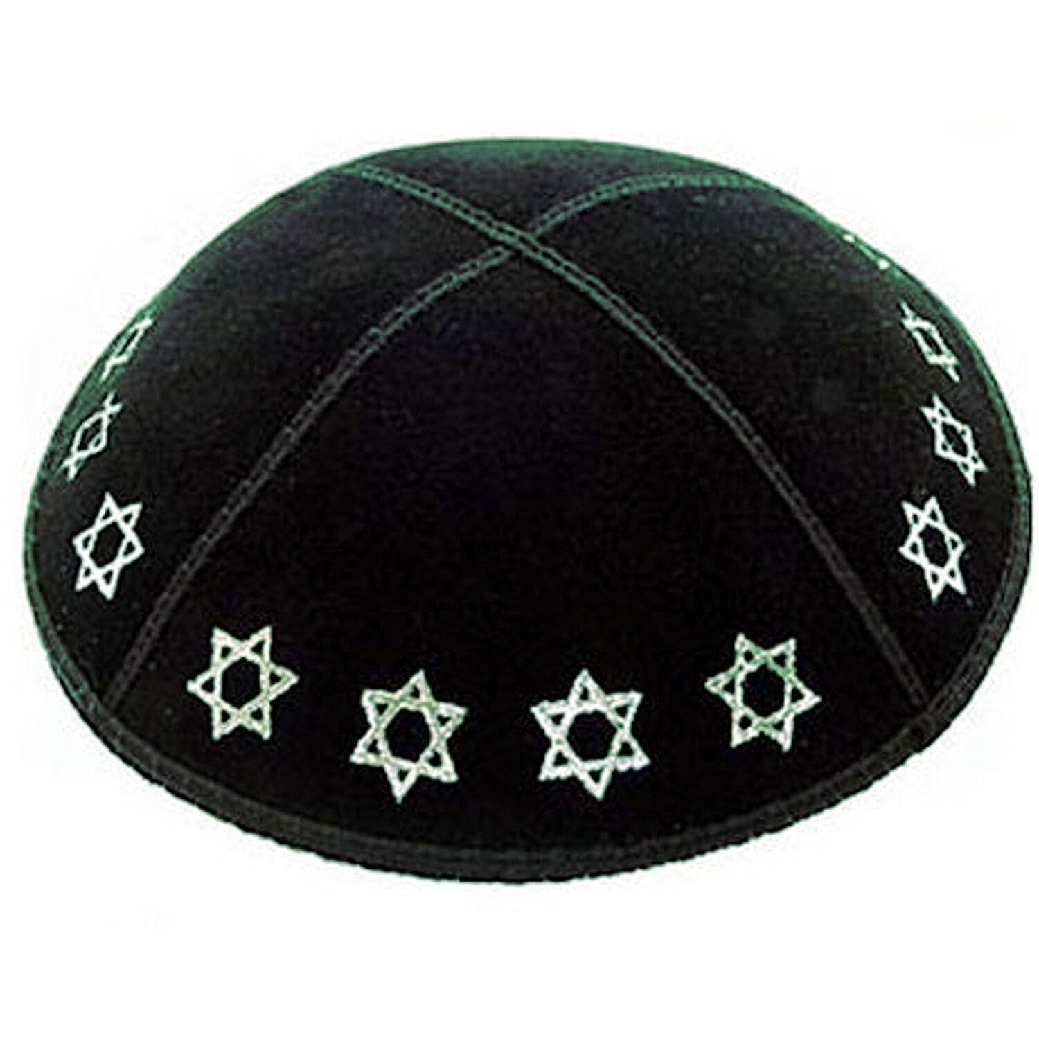  Foil Embossed Suede Kippah - Stars of David、mySite、elrpsem3k