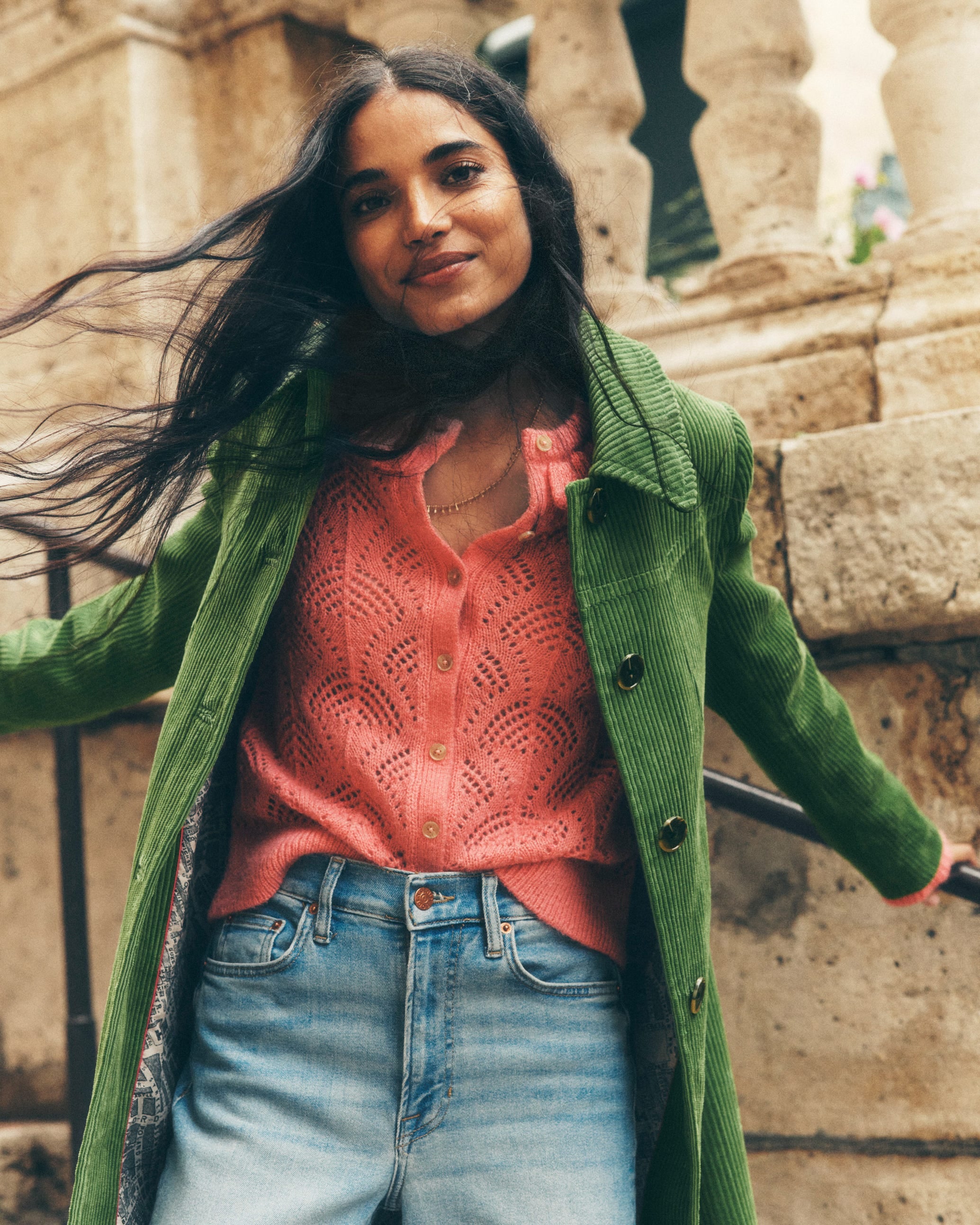  Alice Fluffy Stitch Cardigan-Salmon Pink、mySite、ashleygrahame