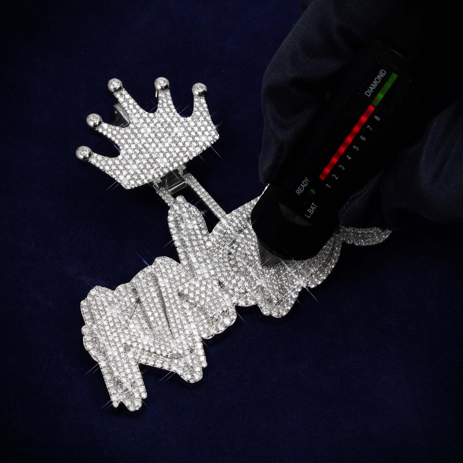 KING90 Custom Name Moissanite Pendant 14K Gold、mySite、hinf8tx79