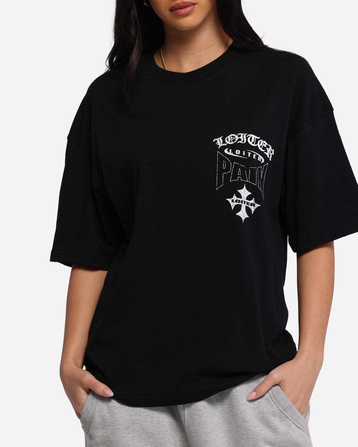 Loiter Inner Pain T-Shirt Black、mySite、zt4zffjzw