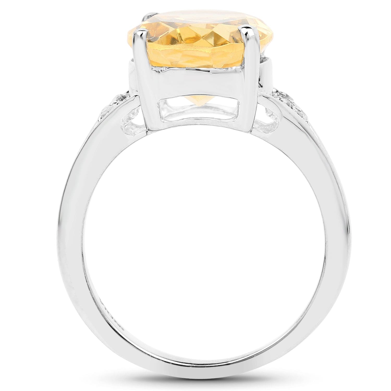 5ct Citrine and Diamond Statement Ring in Sterling Silver, Stunning!、mySite、g9winljtr