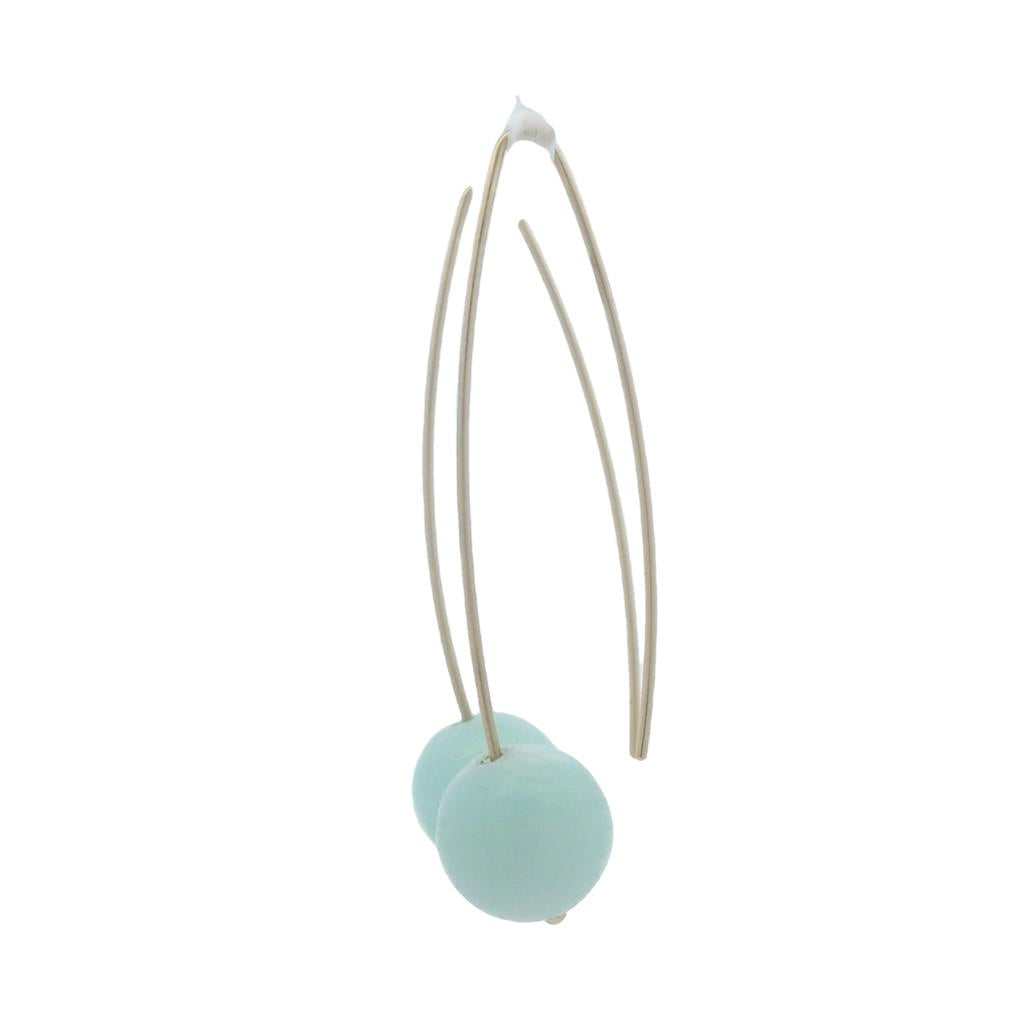 Estate 14K Yellow Gold Chrysoprase Bead Drop Earrings、mySite、botmansion