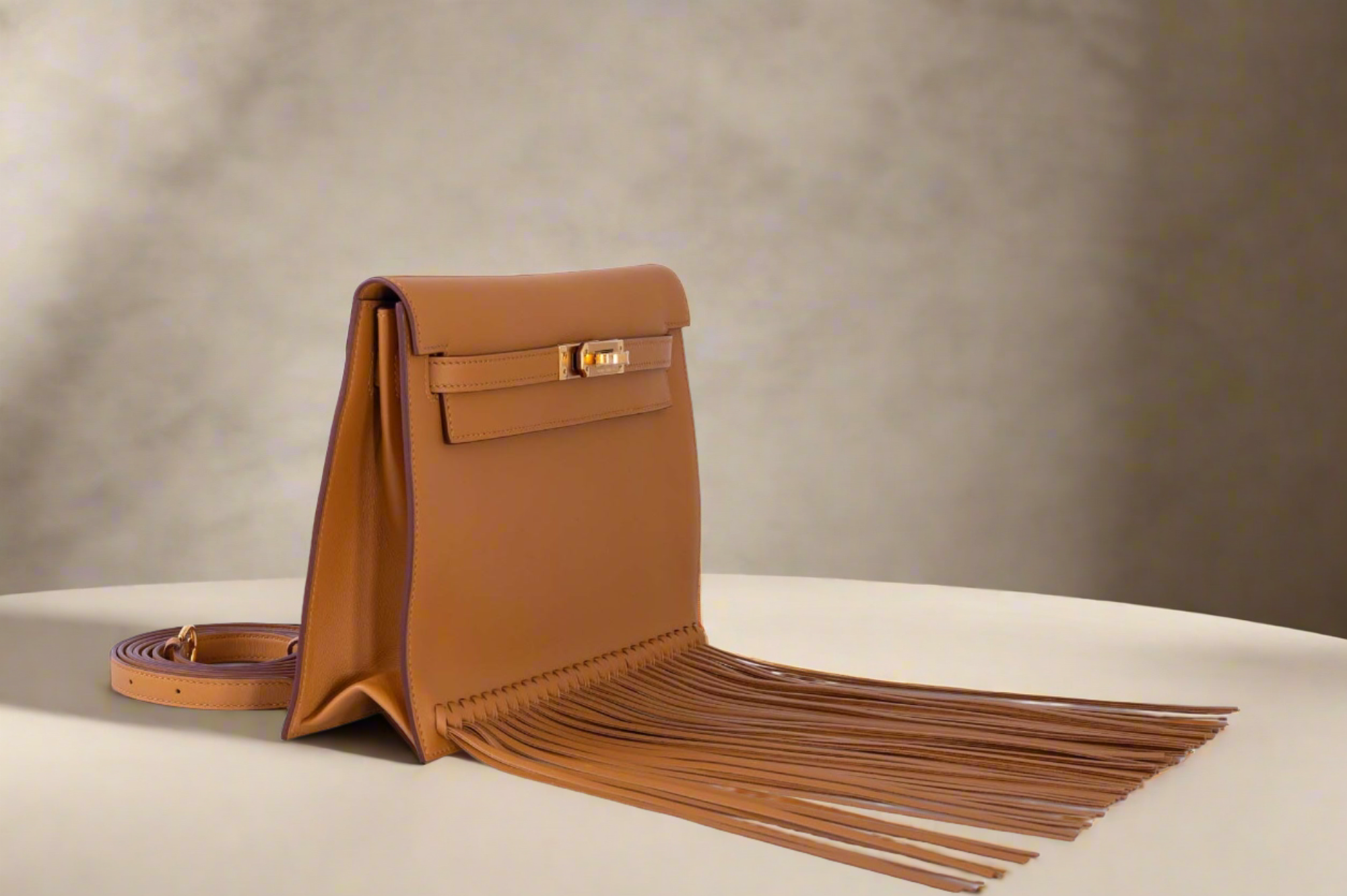 Hermès Kelly Danse Fringe Anate Sesame Swift Gold Hardware、mySite、garminoutage.com