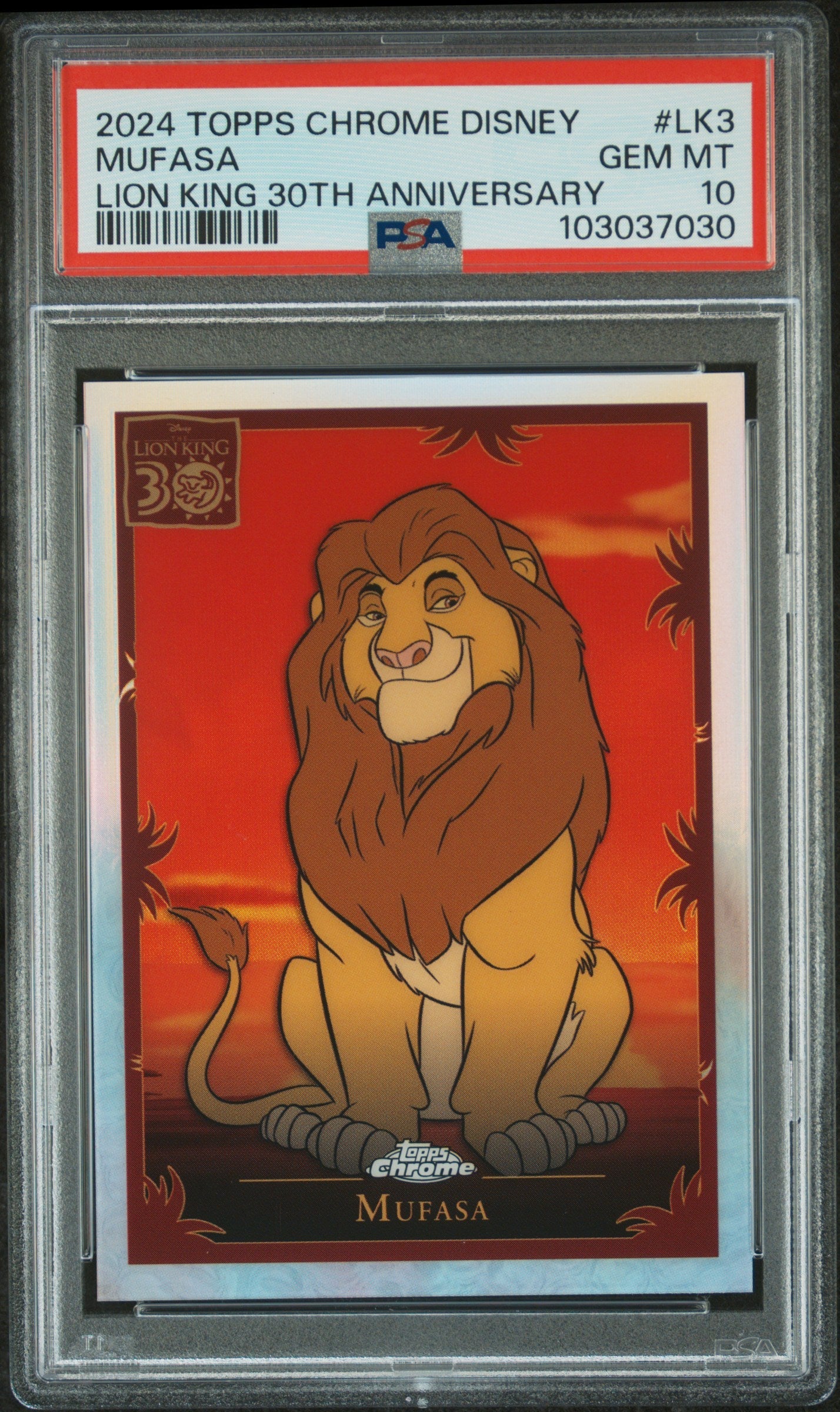Mufasa #LK3 PSA 10 Topps Chrome Disney Lion King 30Th Anniversary 2024、mySite、waistdrama