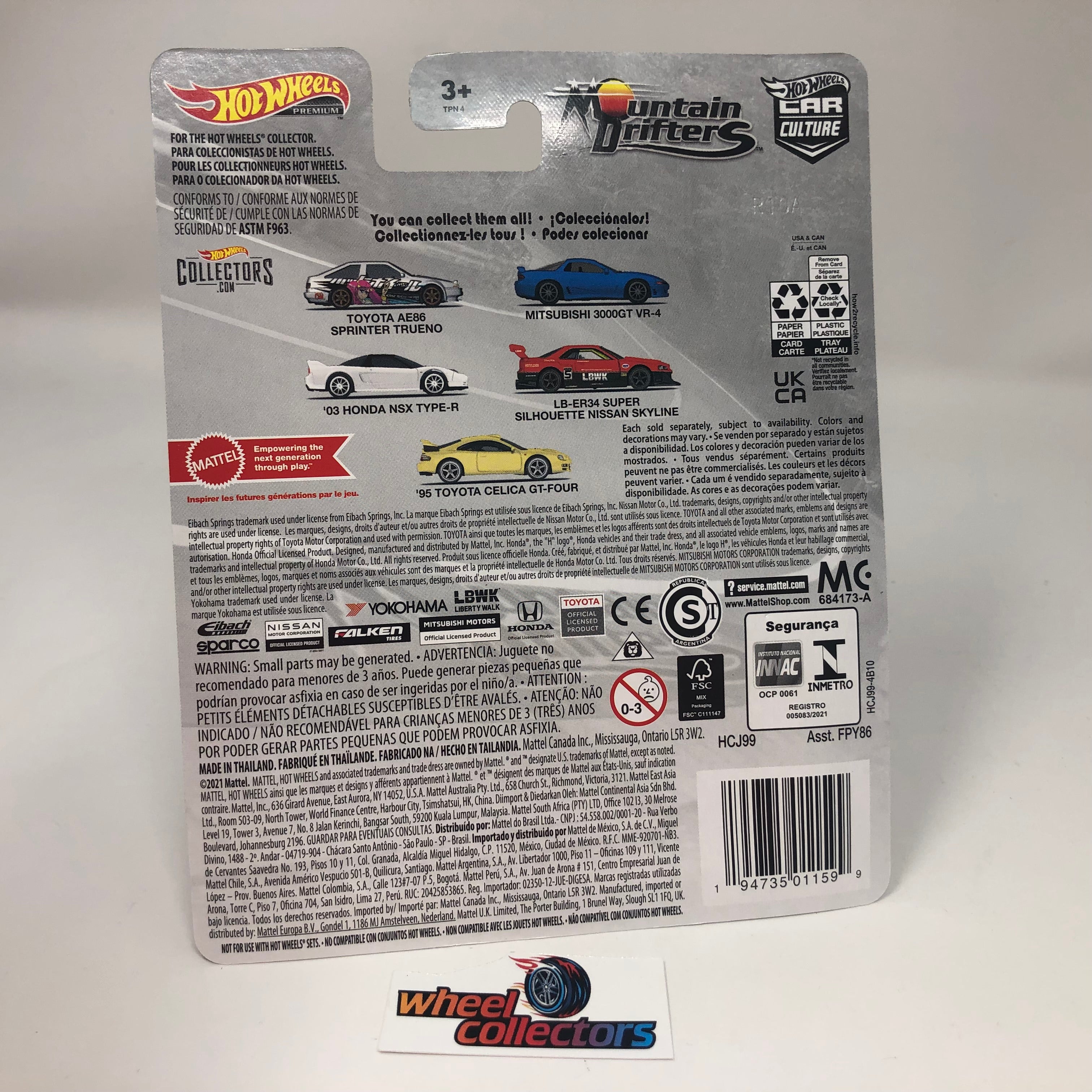 Toyota AE86 Sprinter Trueno * 2022 Hot Wheels Mountain Drifters Car Culture Case L、mySite、hgirdovlk