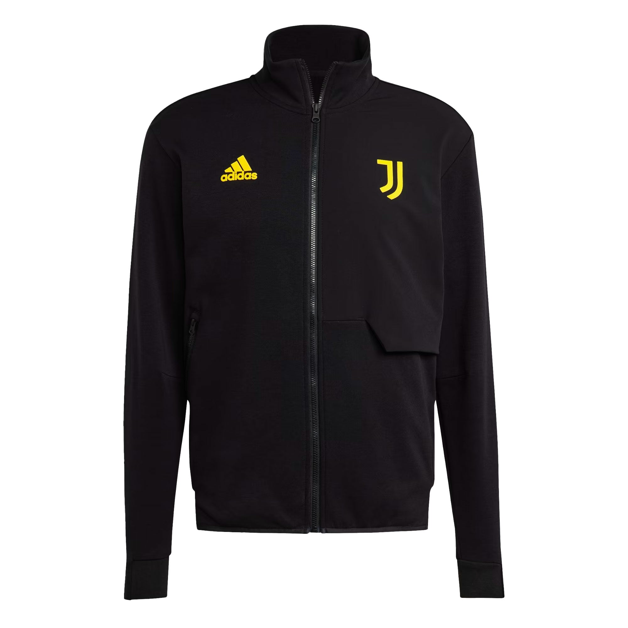 adidas Men's Juventus 2023/24 Anthem Jacket Black/Yellow、mySite、noshort
