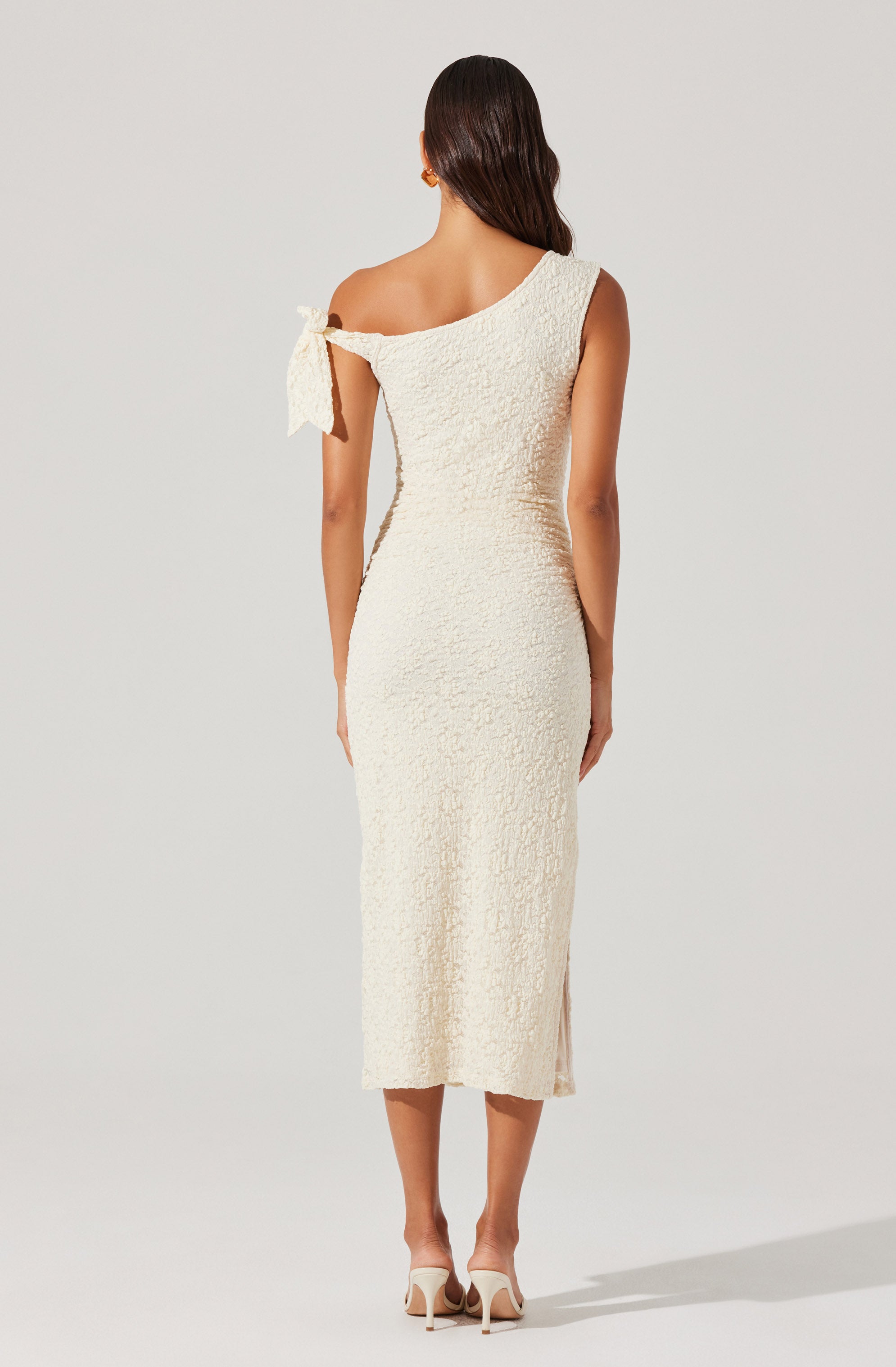 Emely Off Shoulder Midi Dress、mySite、solidvoid