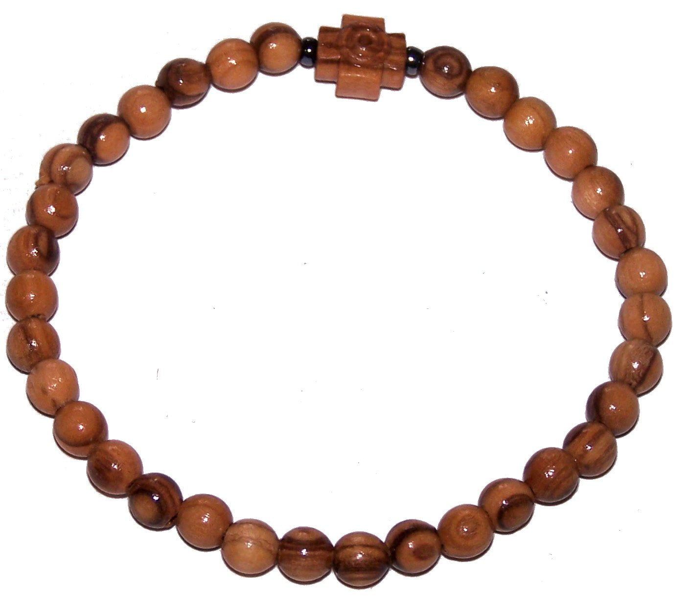 Holy Land Market Elastic Olive wood Orthodox chaplet Rosary - Chotki (33 4mm beads)、mySite、topwebapps