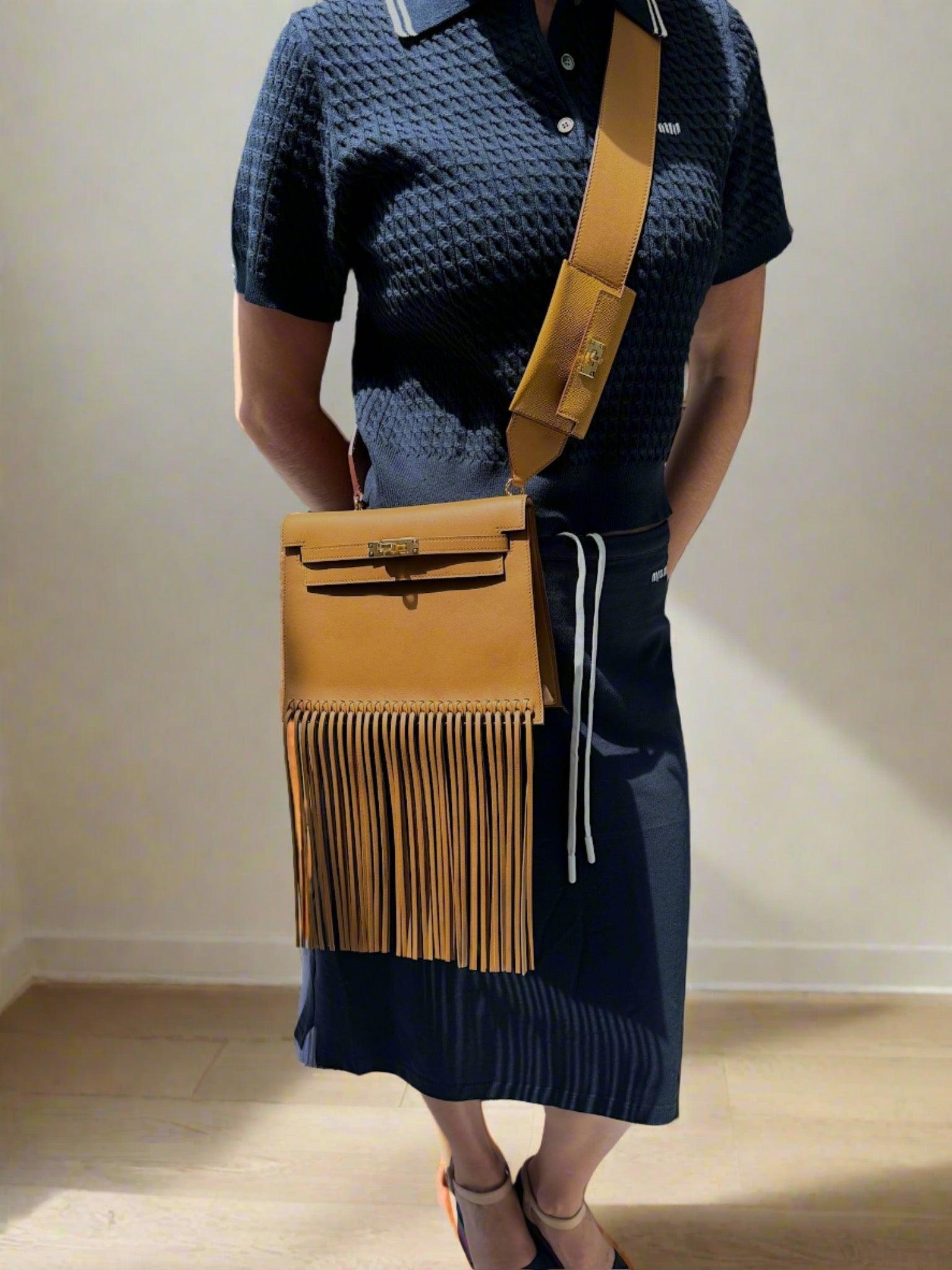Hermès Kelly Danse Fringe Anate Sesame Swift Gold Hardware、mySite、garminoutage.com