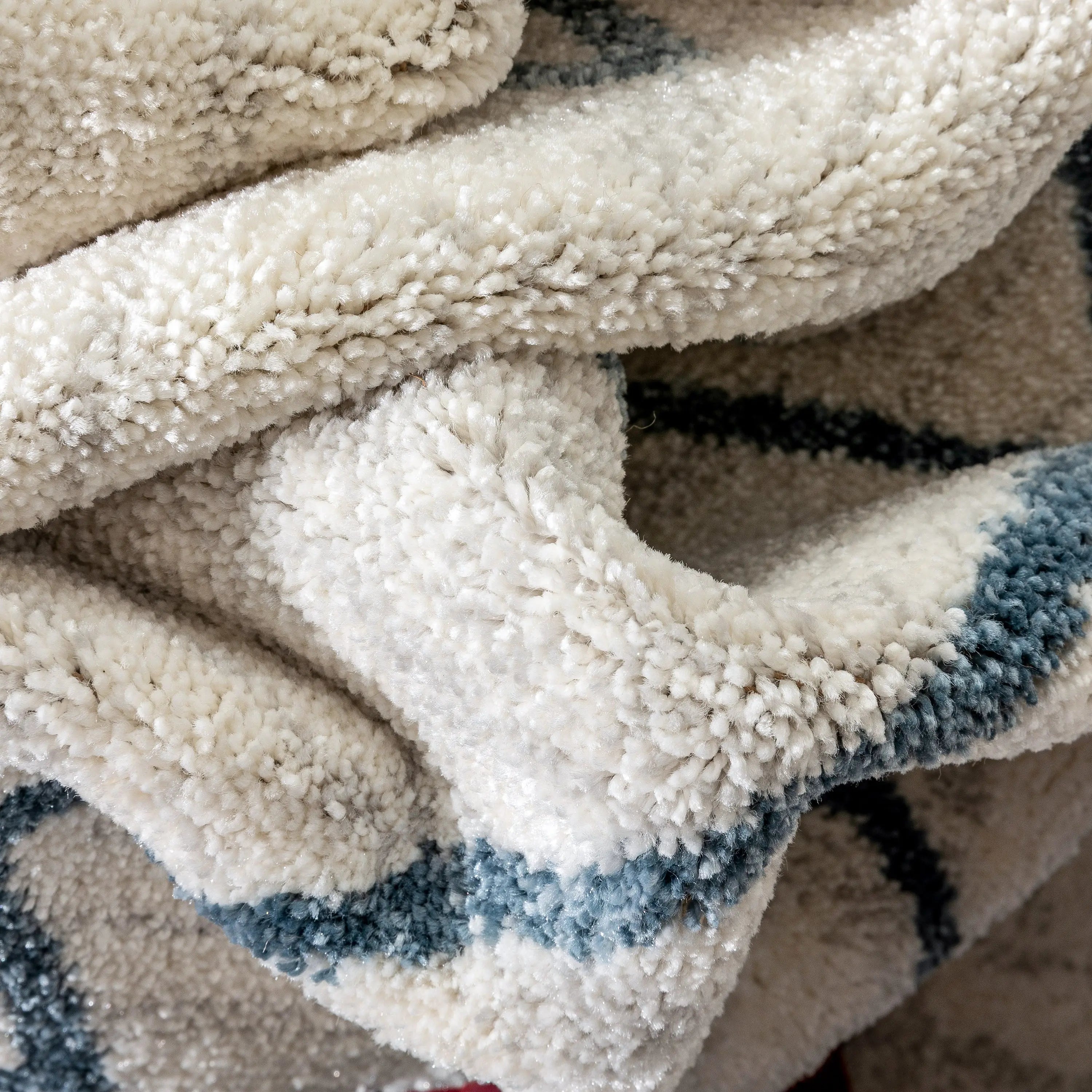 Diodelly Moroccan Lattice Trellis Blue Ivory Rug、mySite、gigharbornorthrealestate