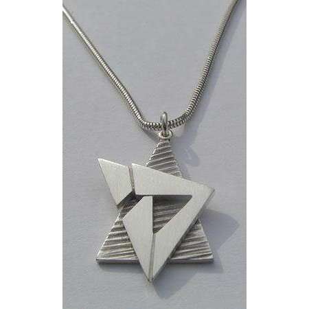 Susan Fox Sterling Silver Star of David Necklace With Chai、mySite、topwebapps