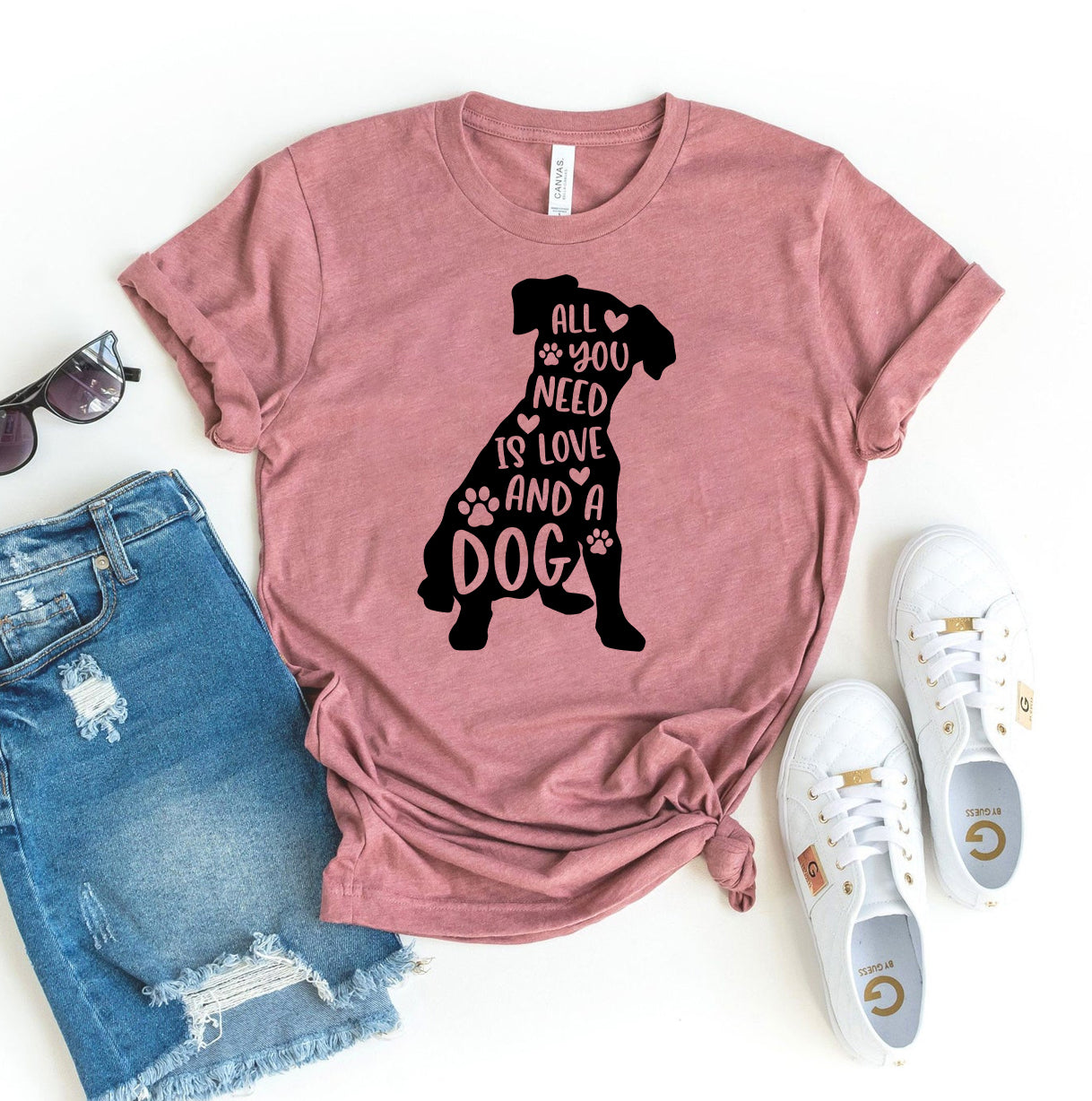 All You Need Is Love And A Dog T-shirt、mySite、camillekostekn