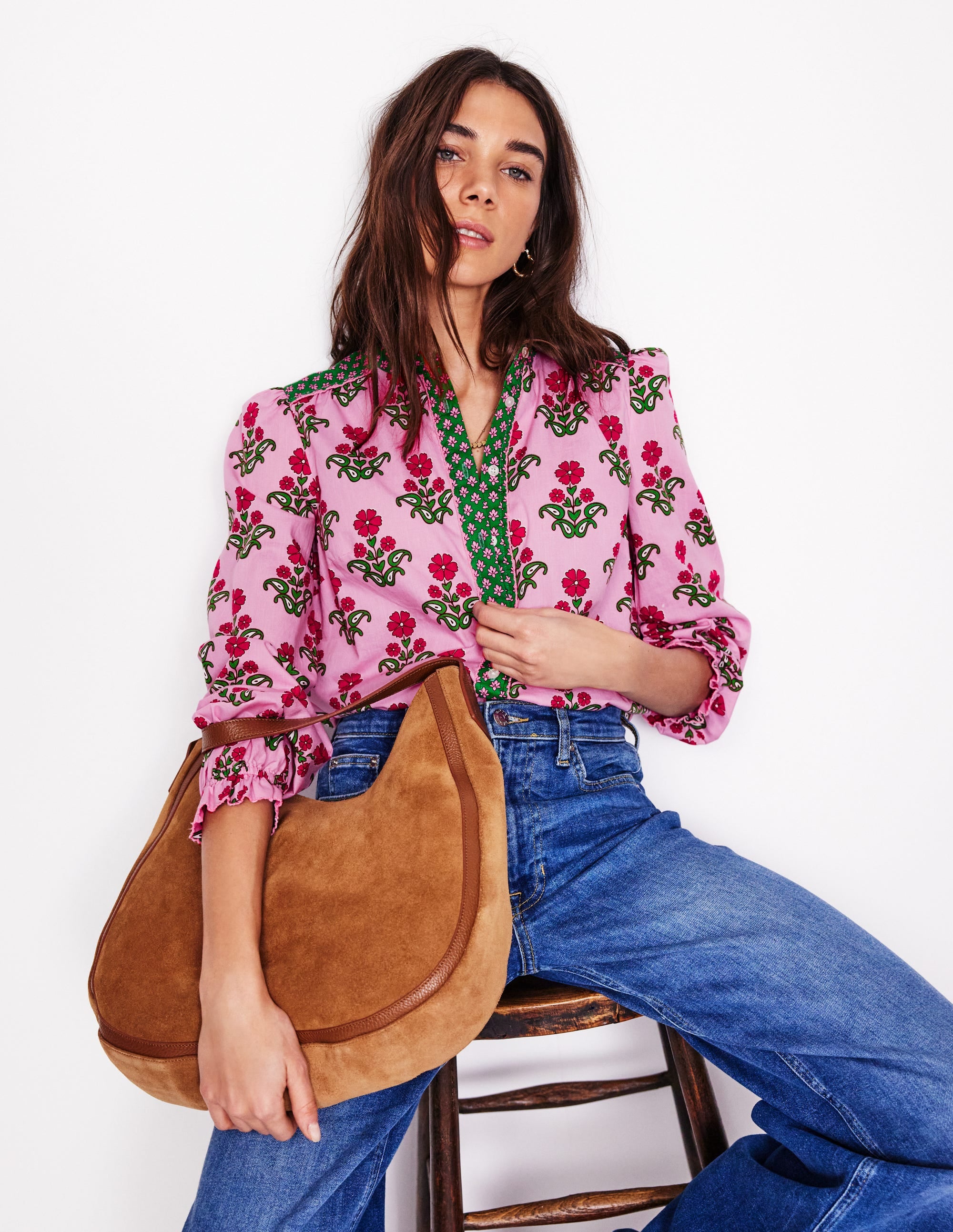  Arabella Cotton Blouse-Meadowsweet Pink, Pansy Stamp、mySite、ashleygrahame