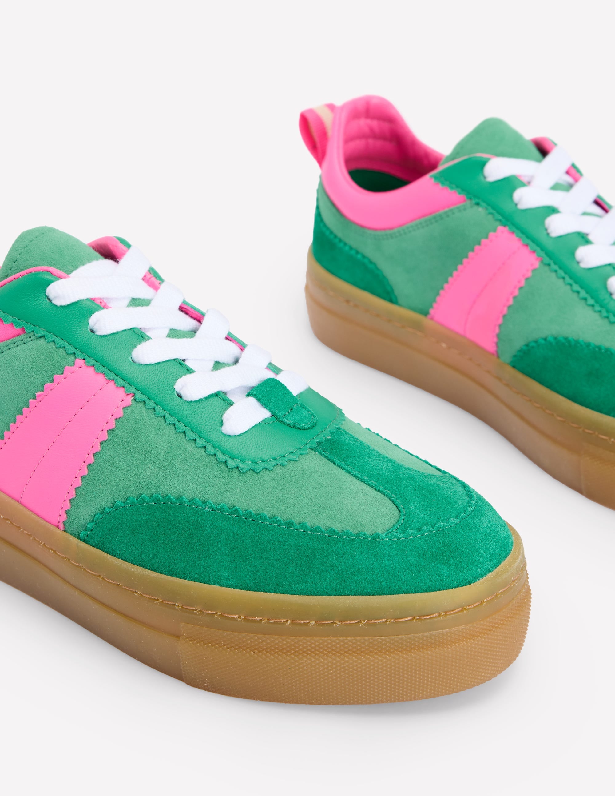  Erin Flatform Tennis Trainer-Rich Emerald/Festival Pink、mySite、ashleygrahame