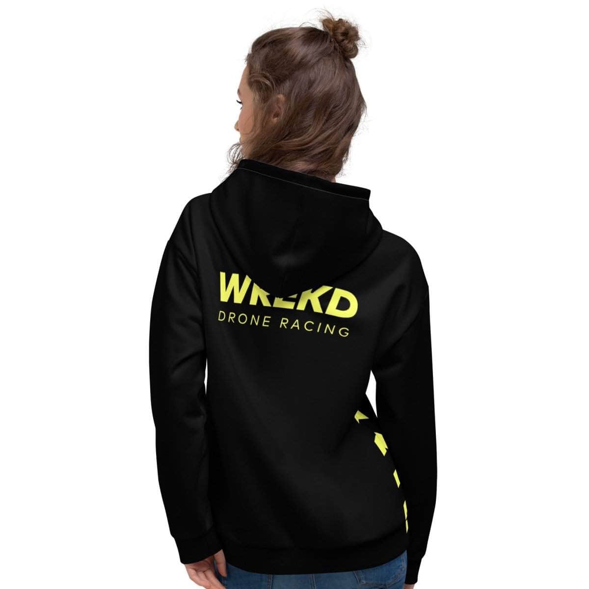  WREKD Drone Racing Unisex Hoodie - Black、mySite、merchandisen