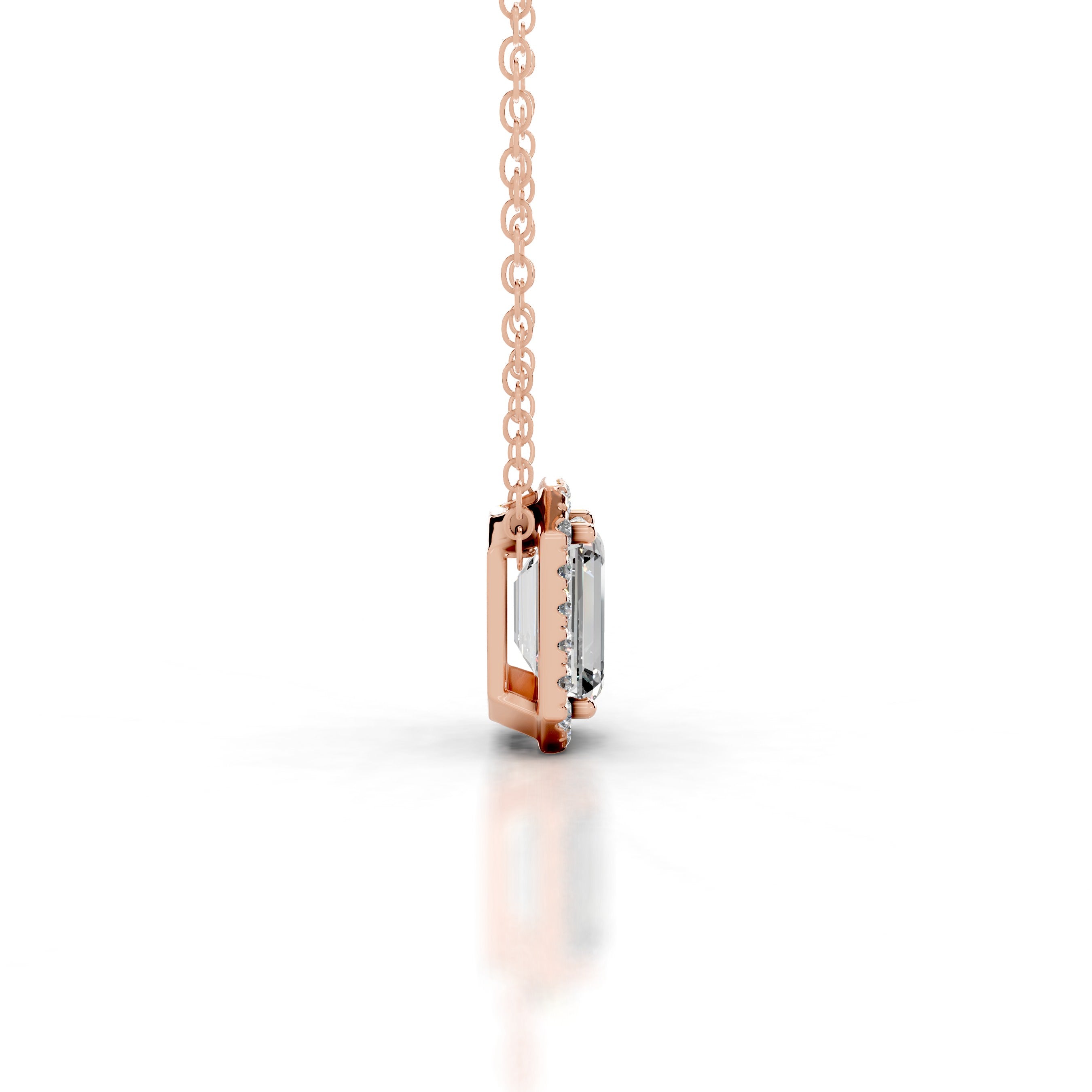 Eden Diamond Halo Pendant - 14K Rose Gold、mySite、hinf8tx79
