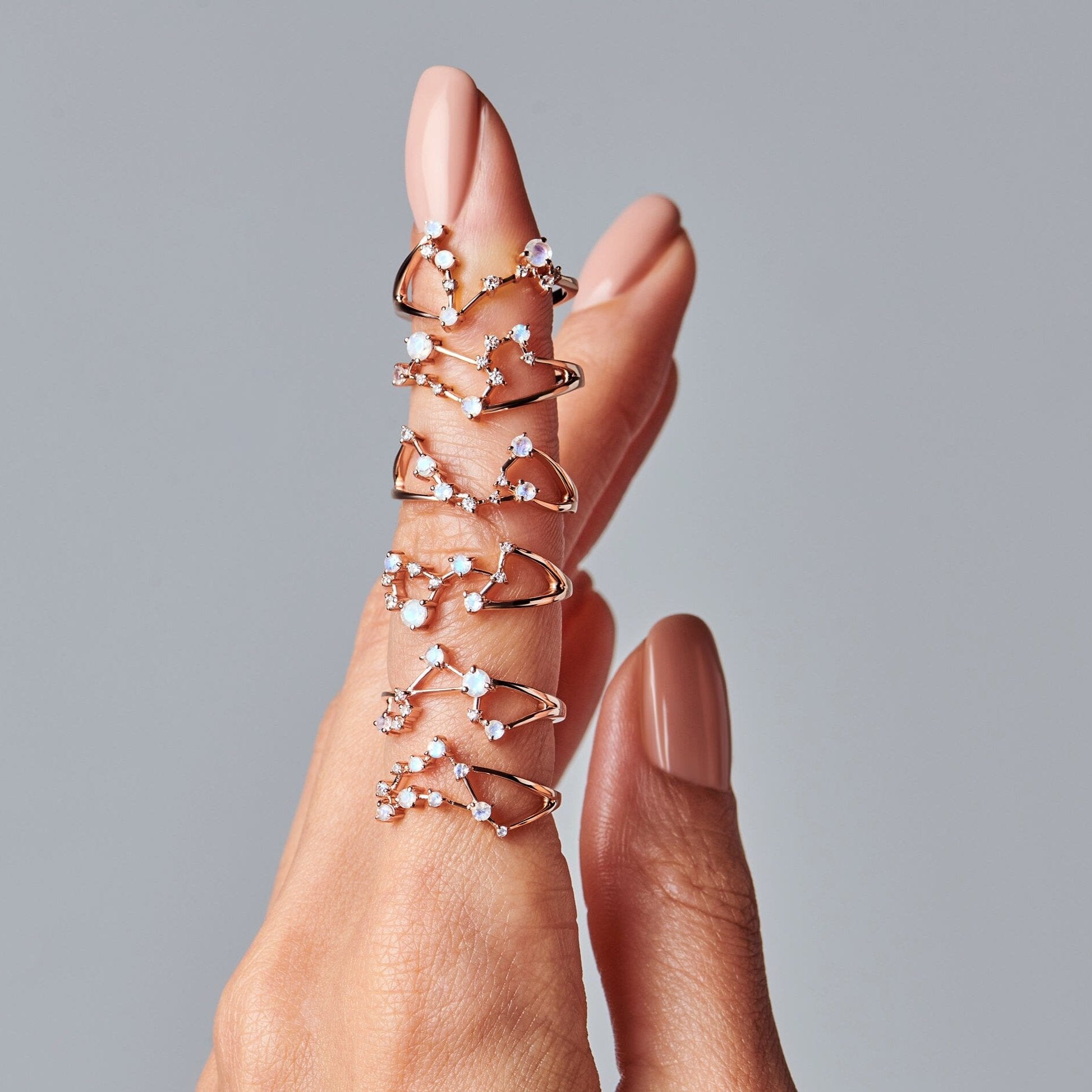 Moonstone Ring - Scorpio Zodiac Constellation、mySite、hinf8tx79