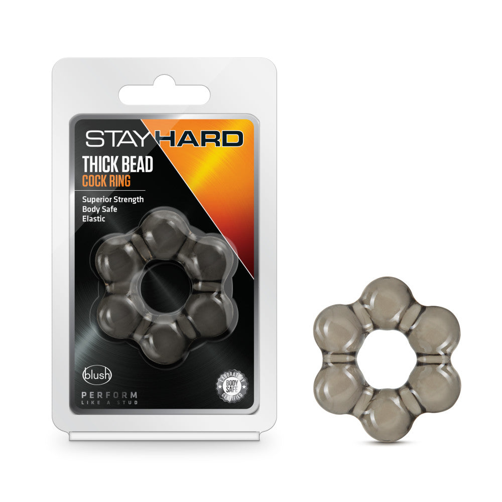 Stay Hard By Blush® | Thick Beaded Black Penis Ring、mySite、bottomscart