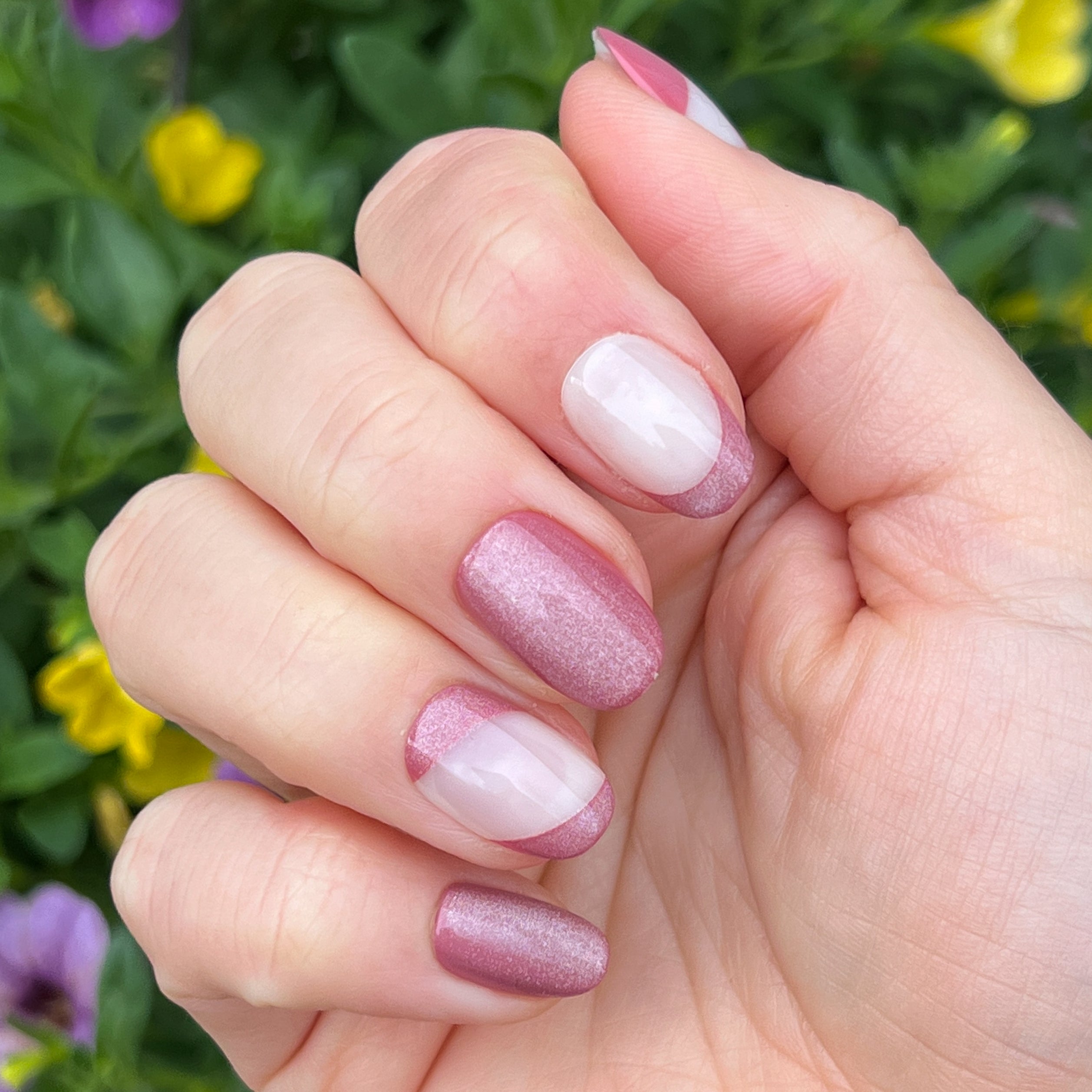 Velvet Swirls Fig Ranch - Press-On | Short | Round、mySite、solidvoid