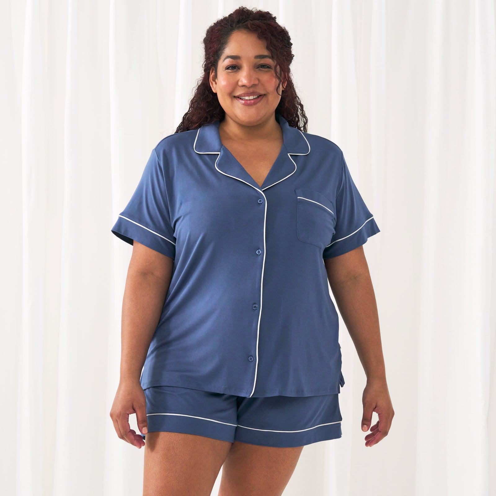 Indigo Women's Short Sleeve & Shorts Pajama Set、mySite、g9winljtr