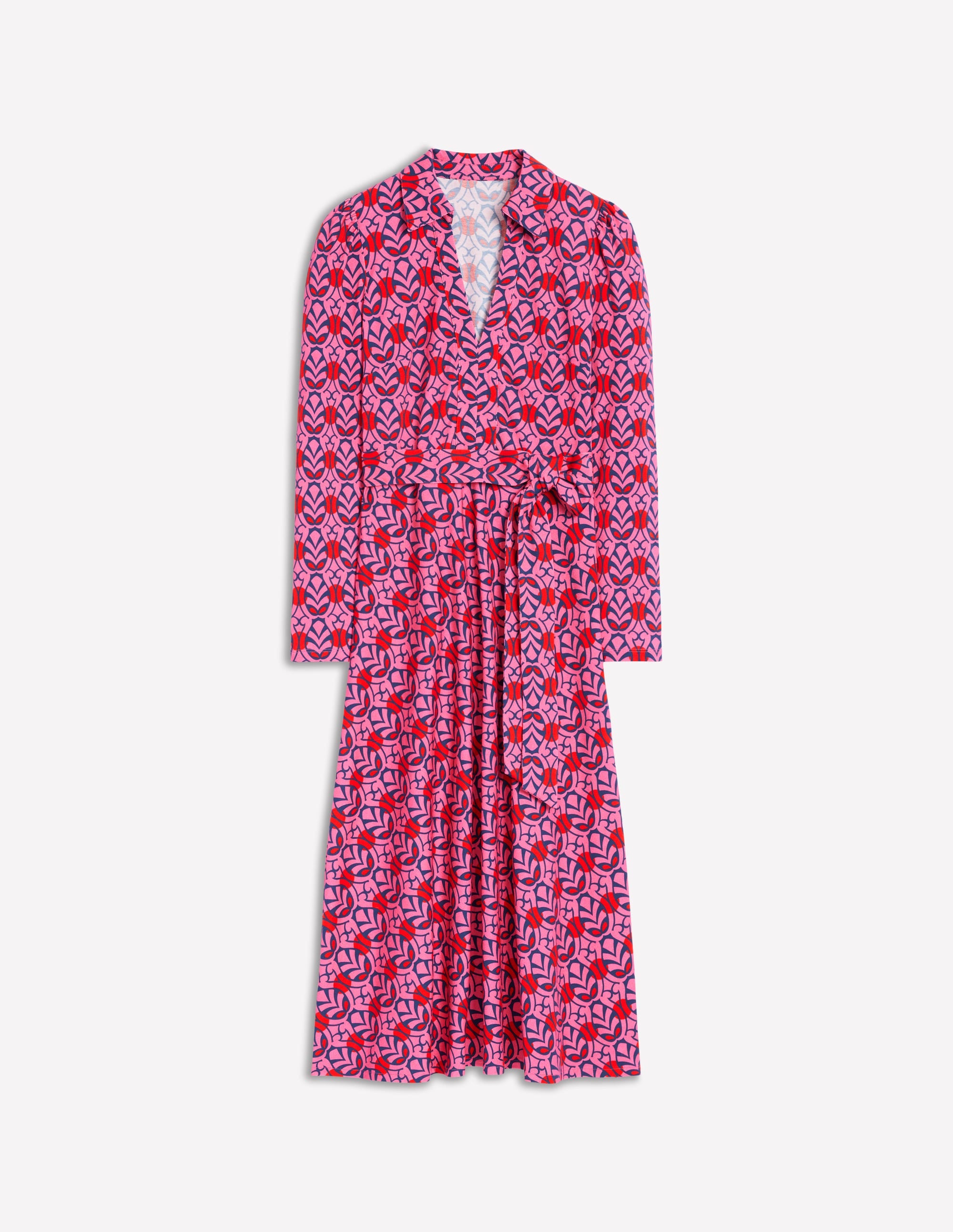  Imogen Collared Jersey Dress-Sorbet Pink, Leaf Terrace、mySite、ashleygrahame