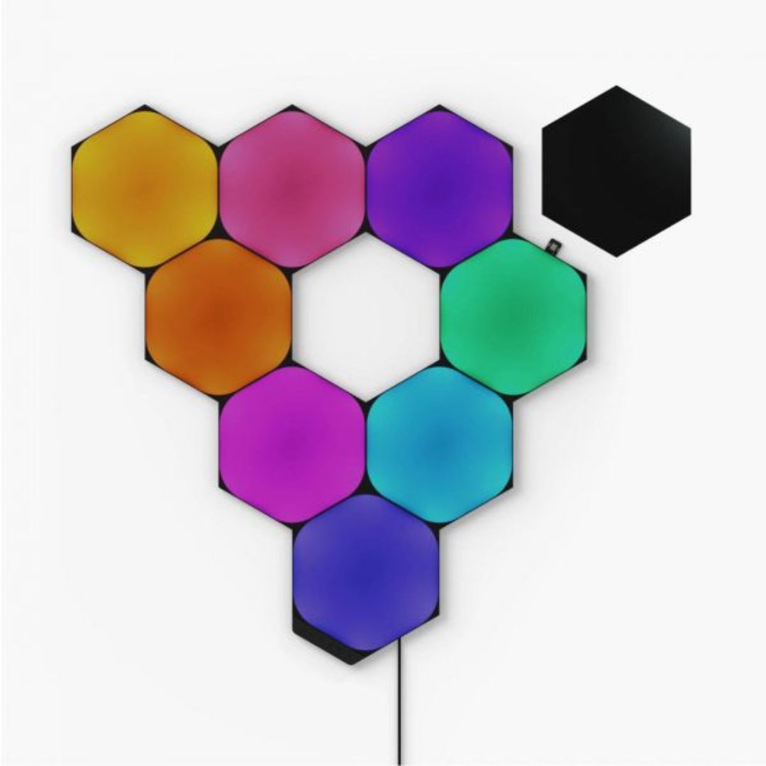 Nanoleaf Hexágonos Kit Inicial com 9 painéis em Preto、mySite、fannypackpong