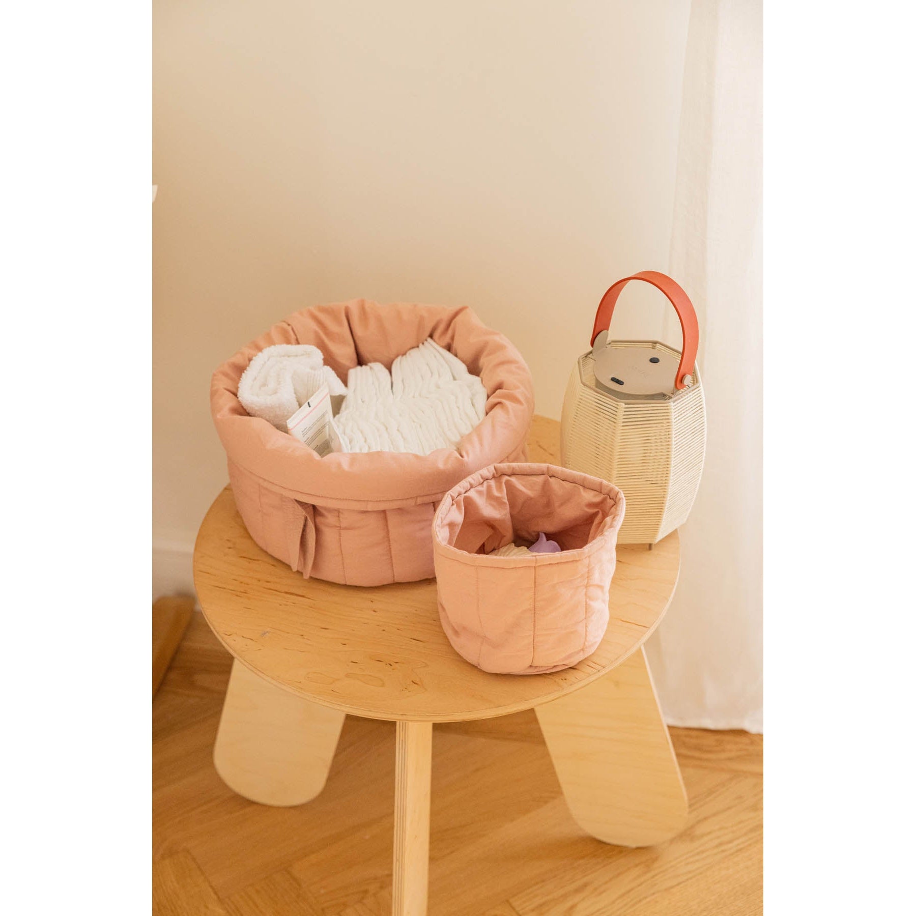 Bambie Vintage Nude Set of Two Quilted Baskets、mySite、gigharbornorthrealestate