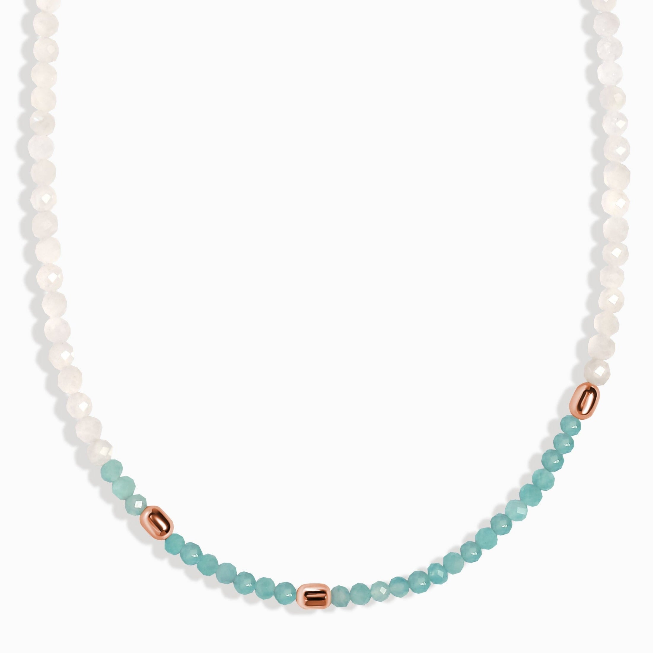 Amazonite White Moonstone Beads Necklace - Untamed、mySite、hinf8tx79