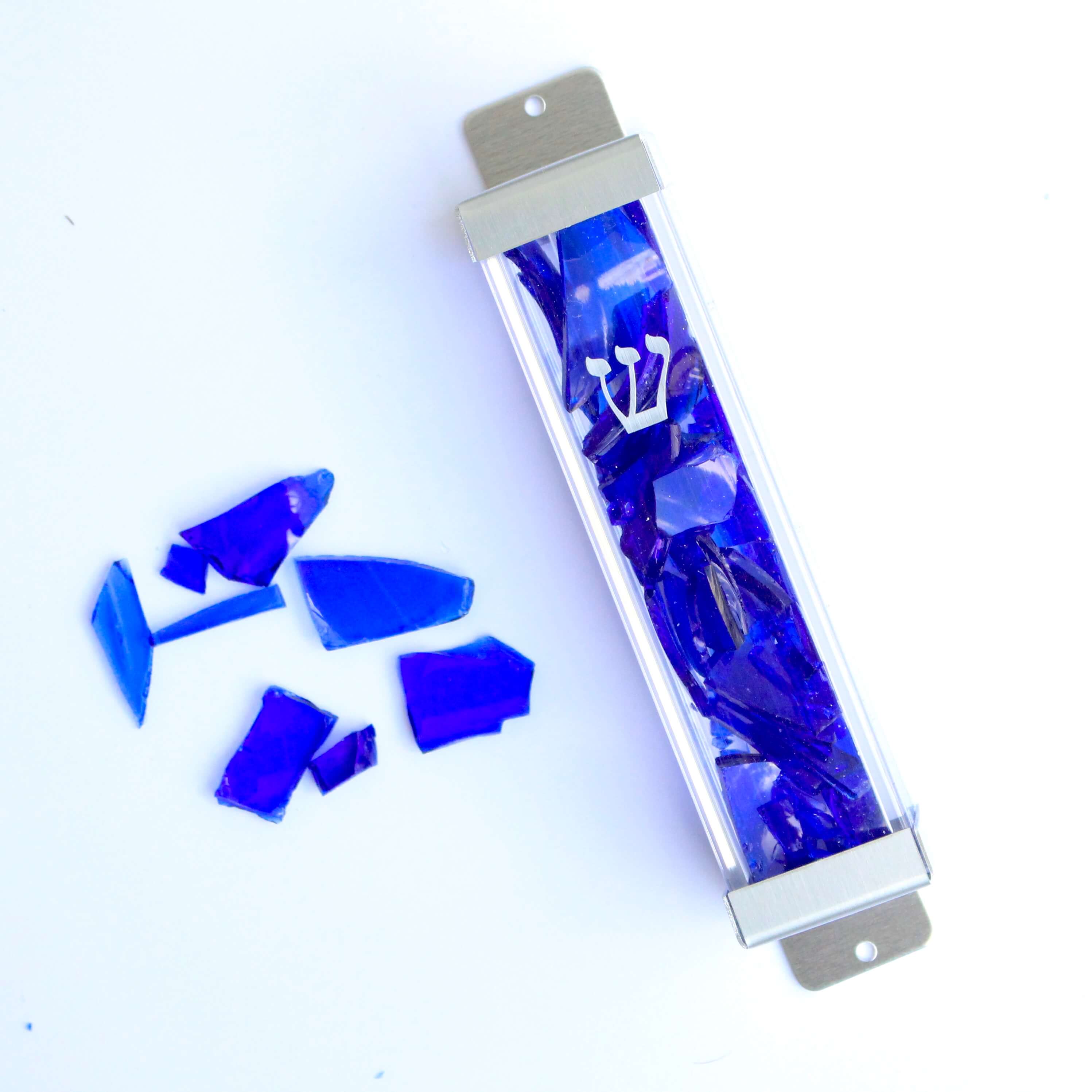 Fill-Your-Own Wedding Shards Mezuzah - Silver、mySite、topwebapps