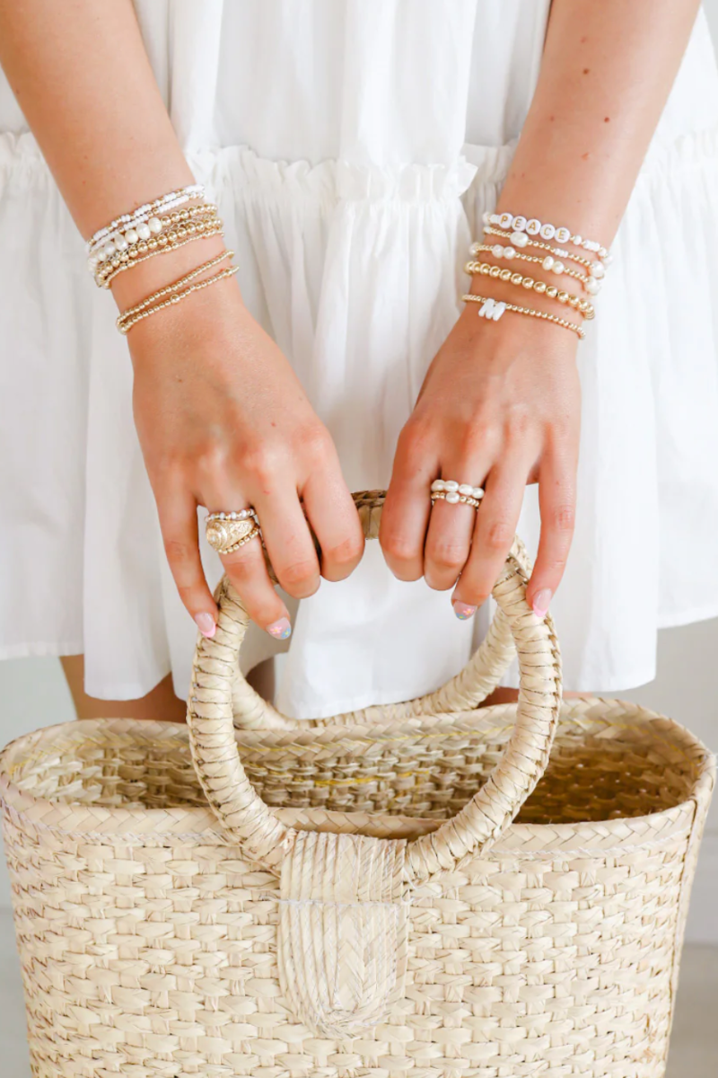 Coastal Pearl Beaded Bracelet- S/M、mySite、hinf8tx79