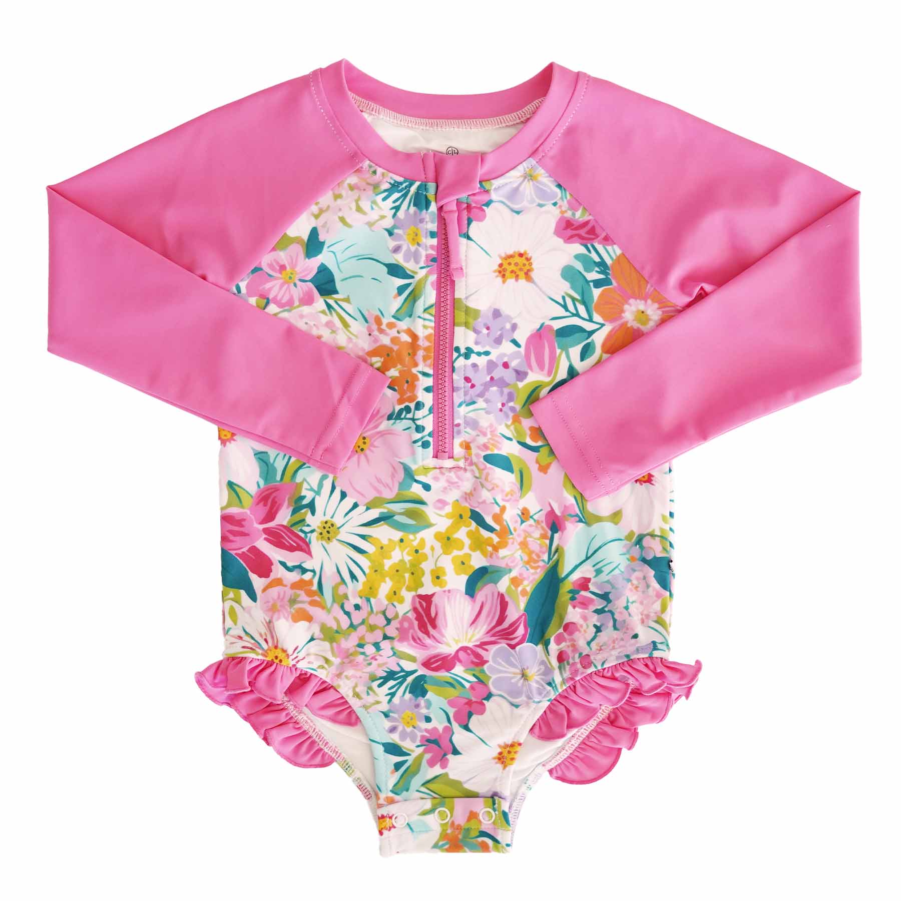  Long Sleeve Rash Guard with Front Zipper | Seaside Blooms、mySite、layawaytickets